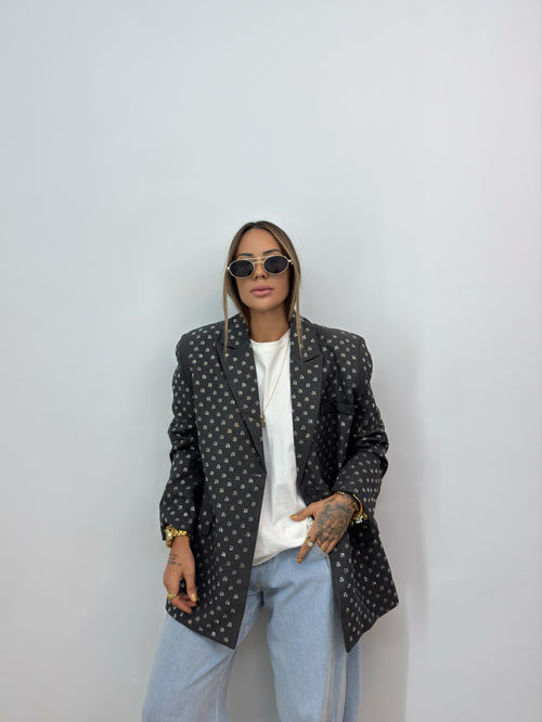 BLAZER OVER PREMIUM SHINNY GREY