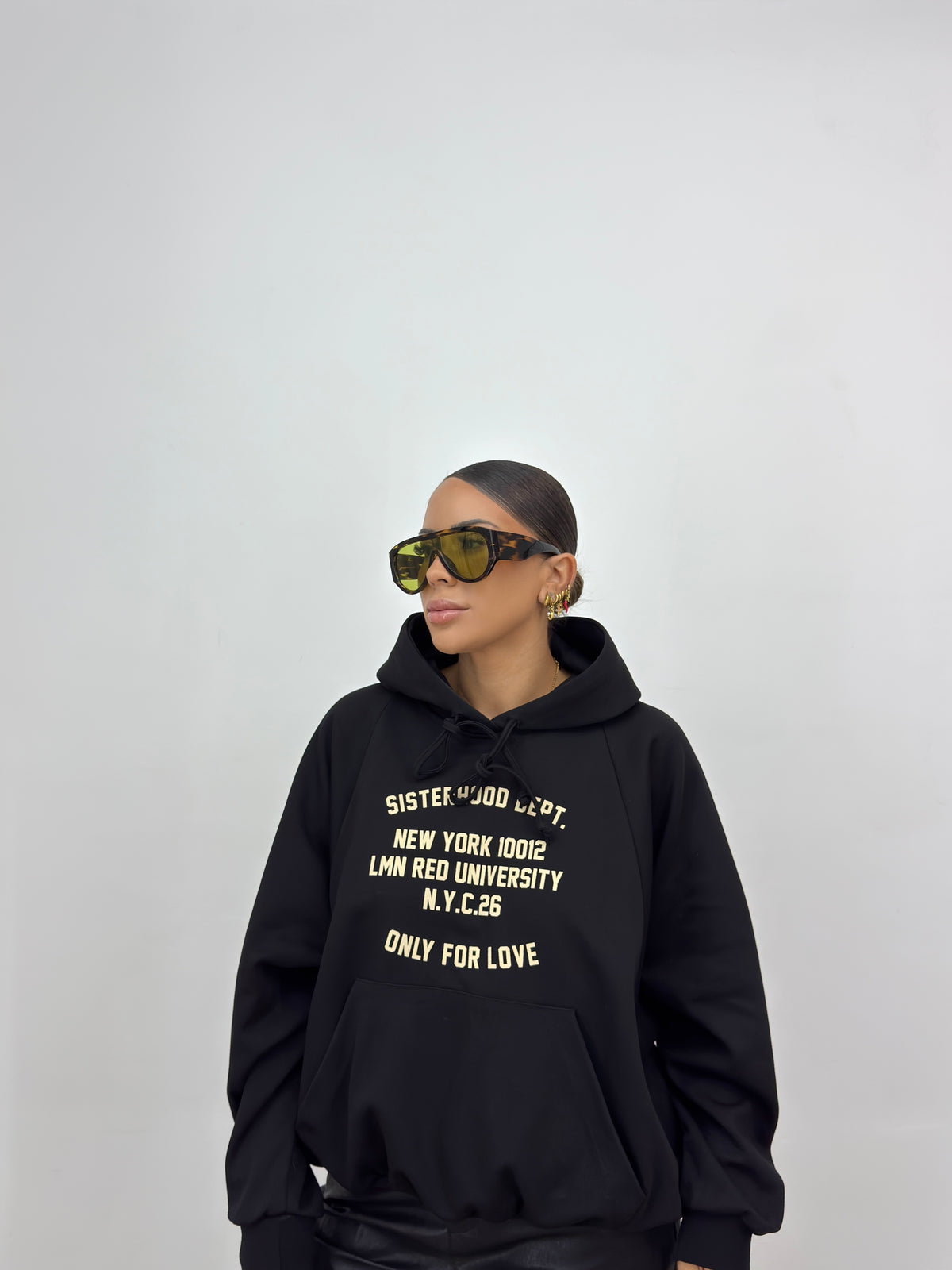 SUDADERA OVER BLACK LUMINA