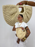 BOLSO DE MANO RAFIA
