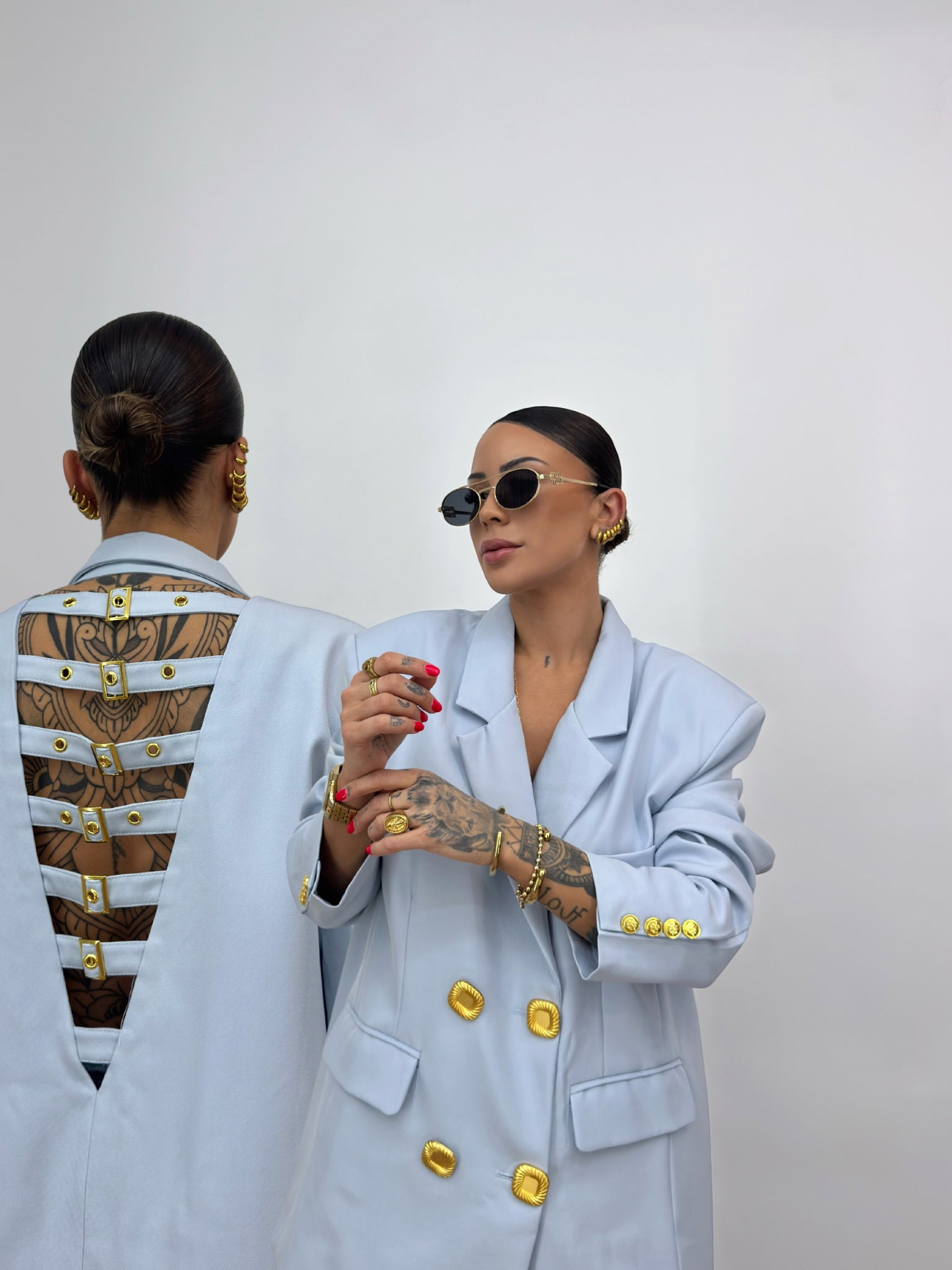 BLAZER OVER PREMIUM BUCKLE BLUE