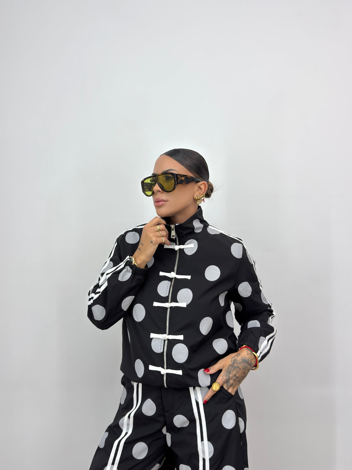 CONJUNTO TECHNICAL POLKA BLACK