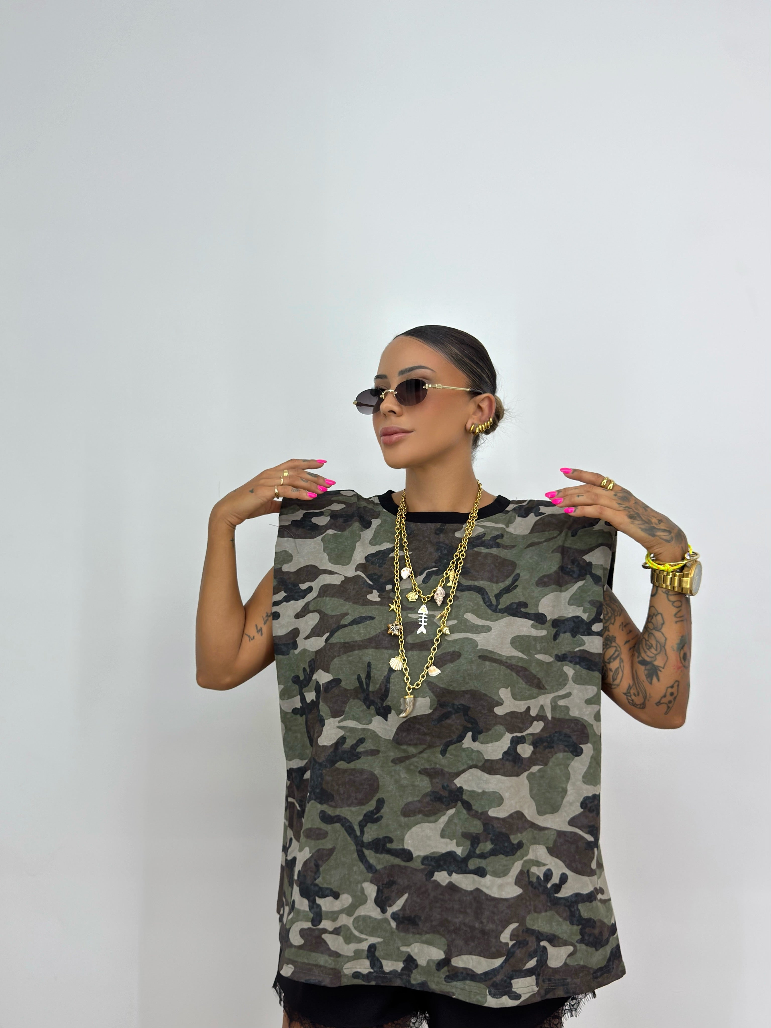 CAMISETA OVER PREMIUM WASH CAMO