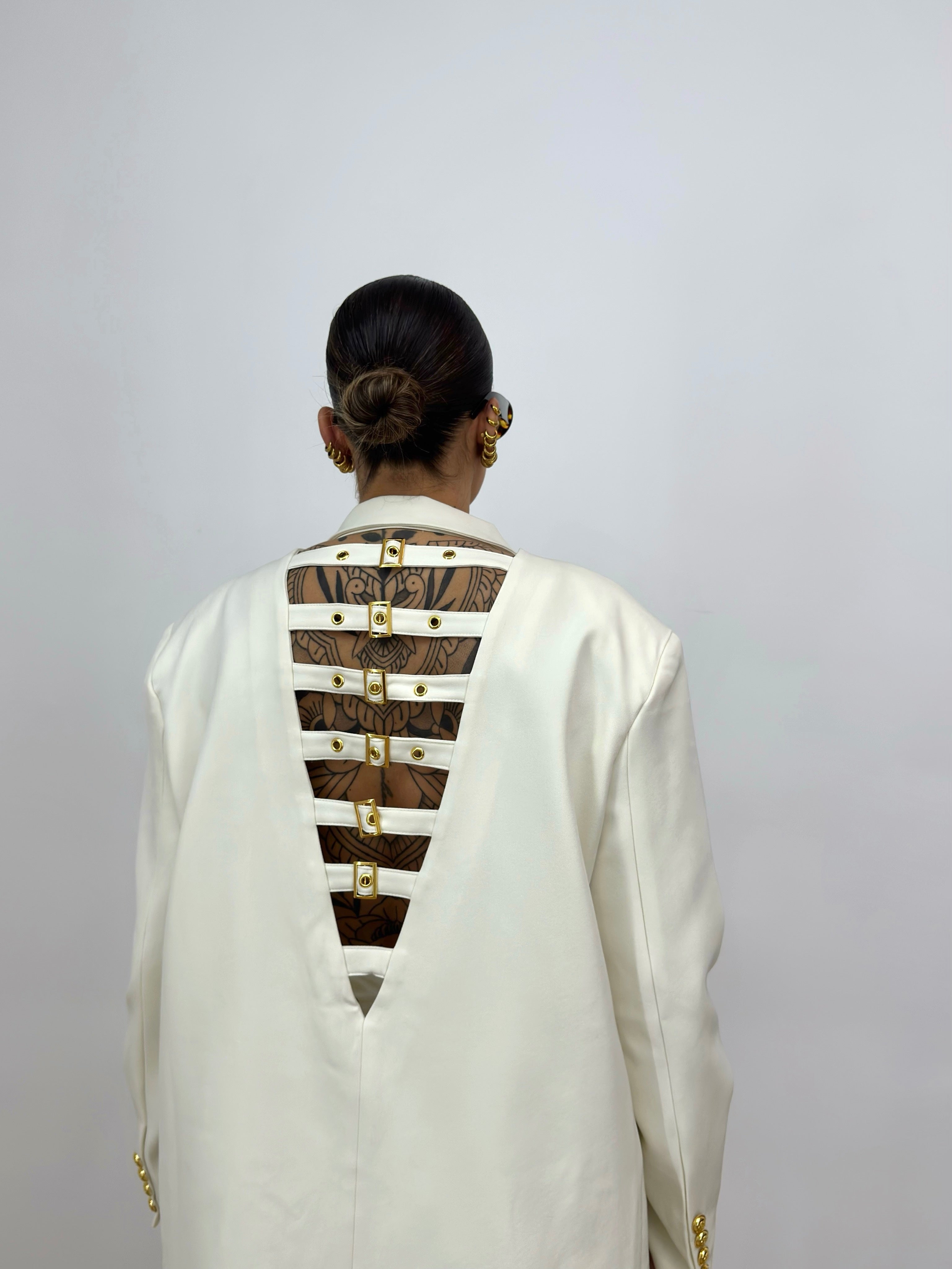 BLAZER OVER PREMIUM BUCKLE NUDE