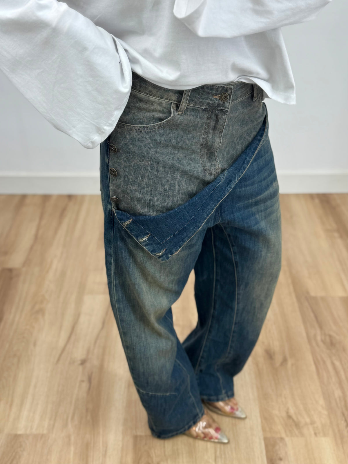 JEANS WASH LEOPARD