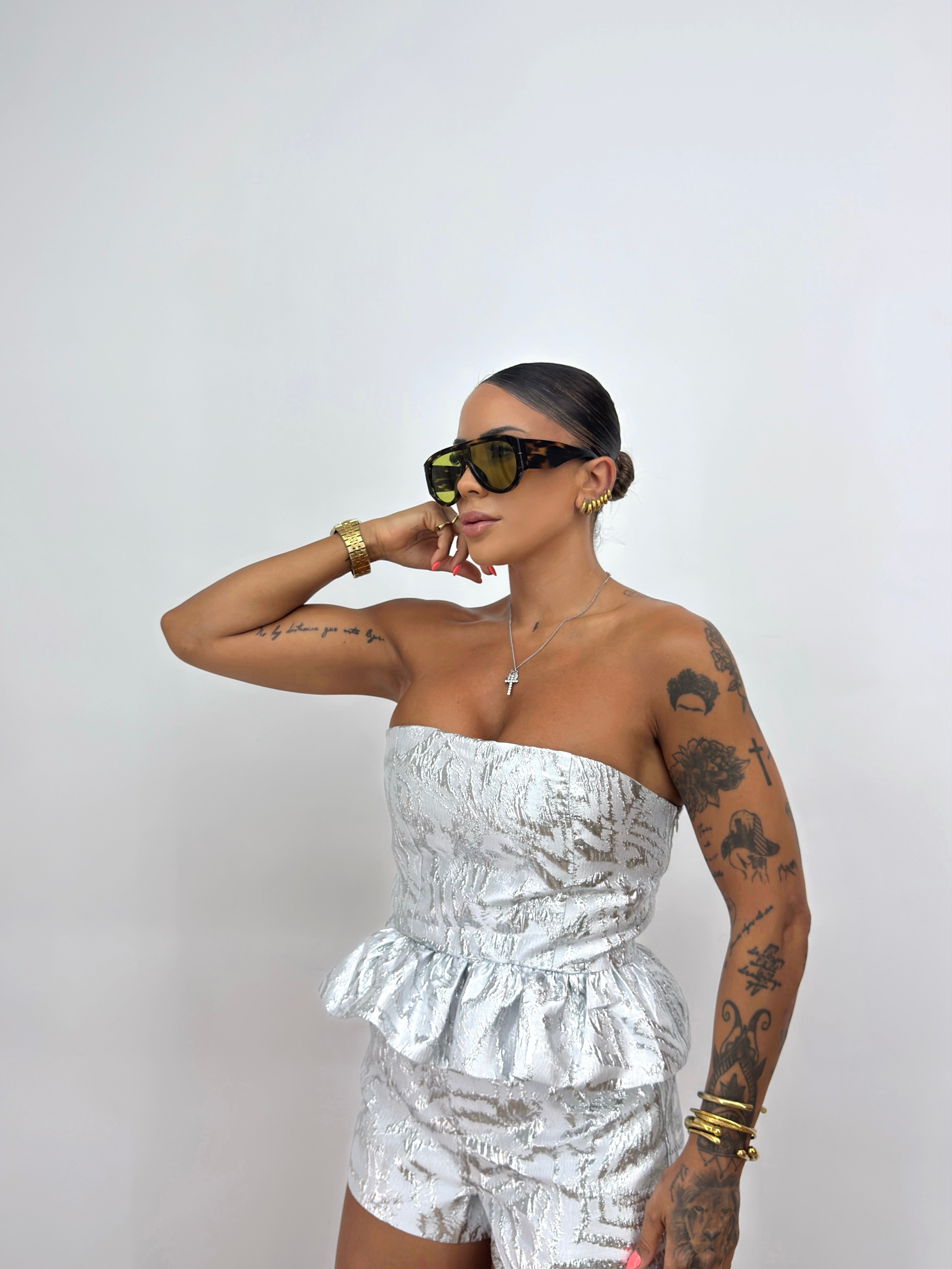 TOP PEPLUM PREMIUM JACQUARD