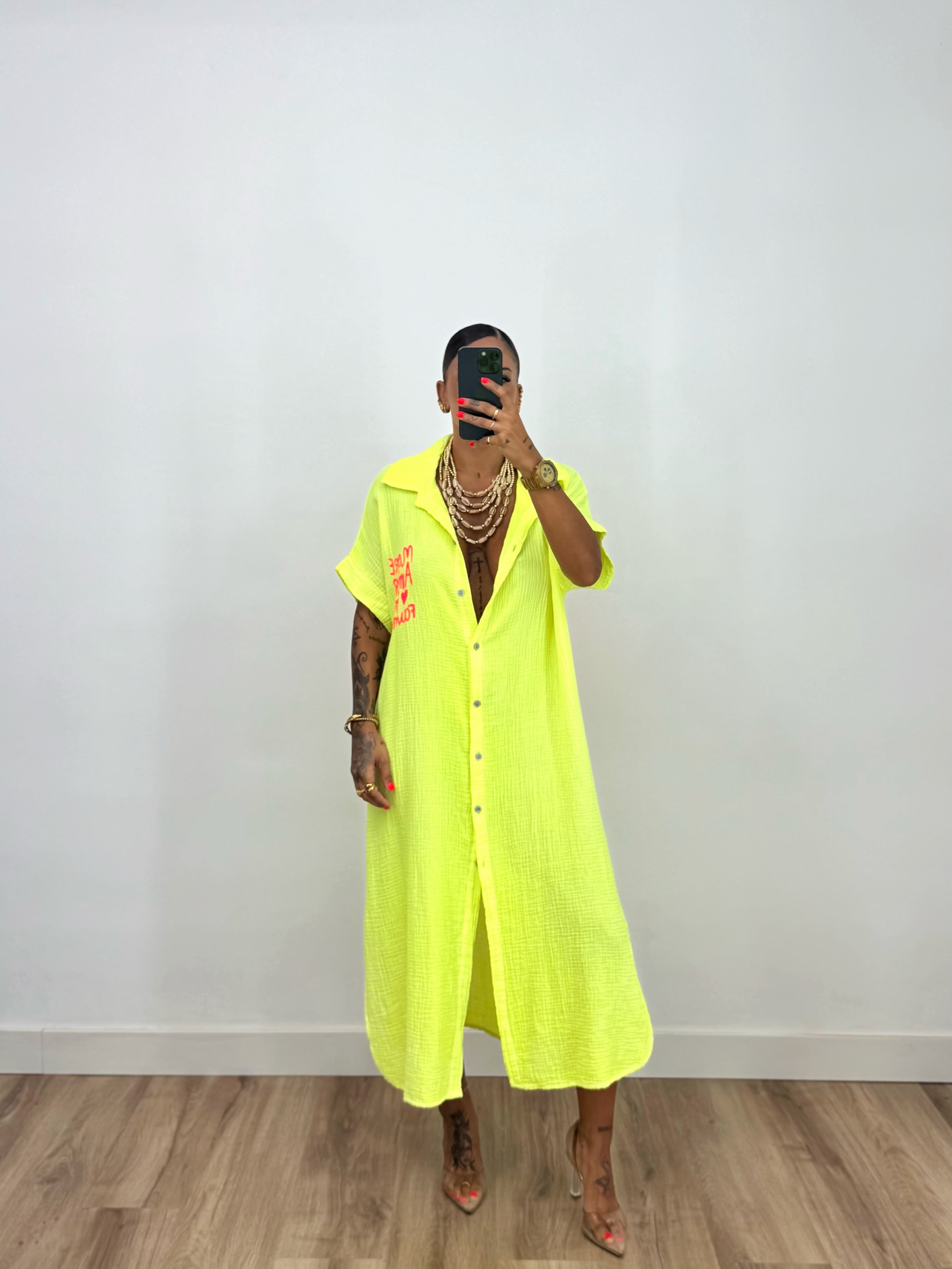 VESTIDO OVER PREMIUM FLÚOR MORE AMOR