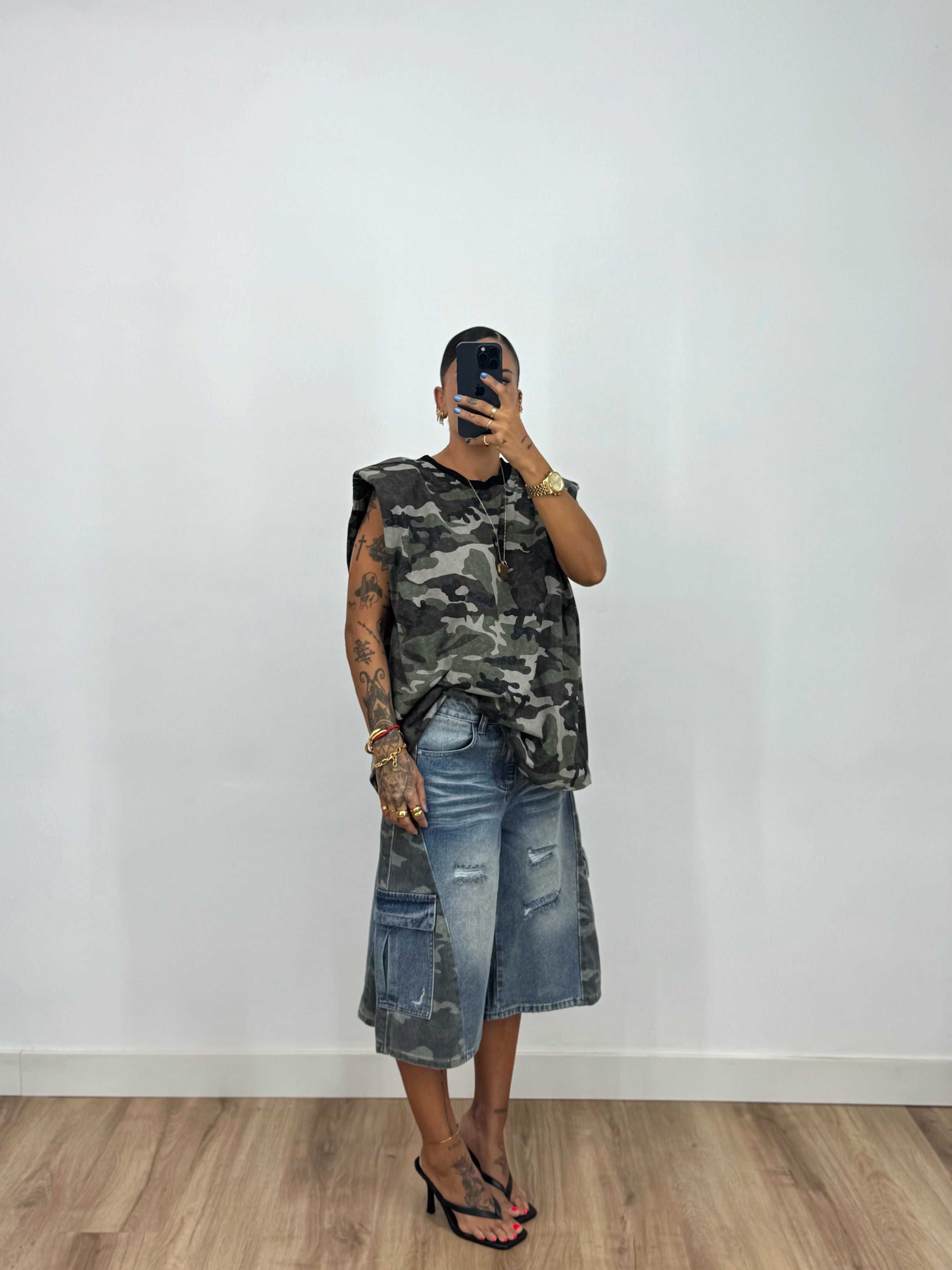BERMUDA COMBI PREMIUM CAMO|DENIM