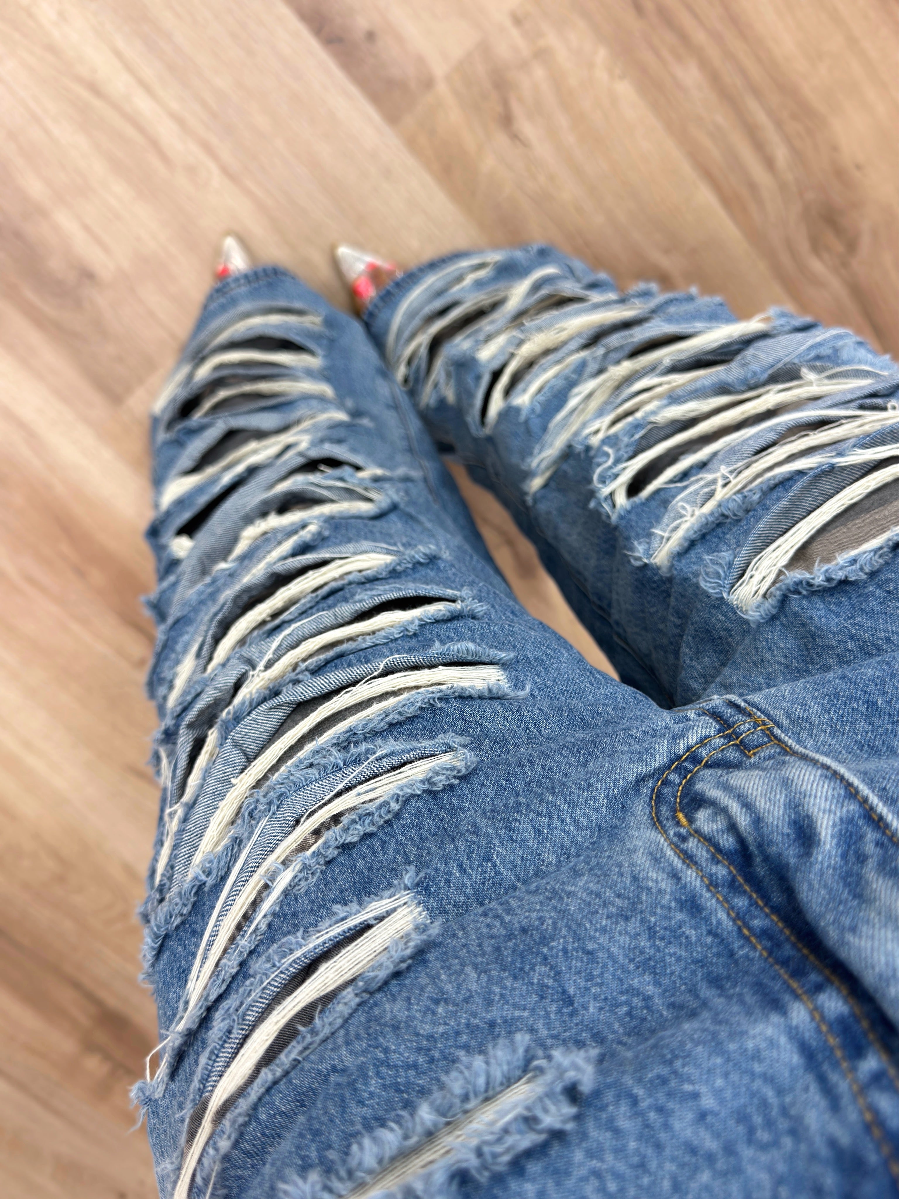 JEANS PREMIUM BROKEN CAMO