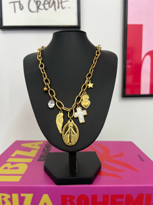 COLLAR VIRGIN CROSS