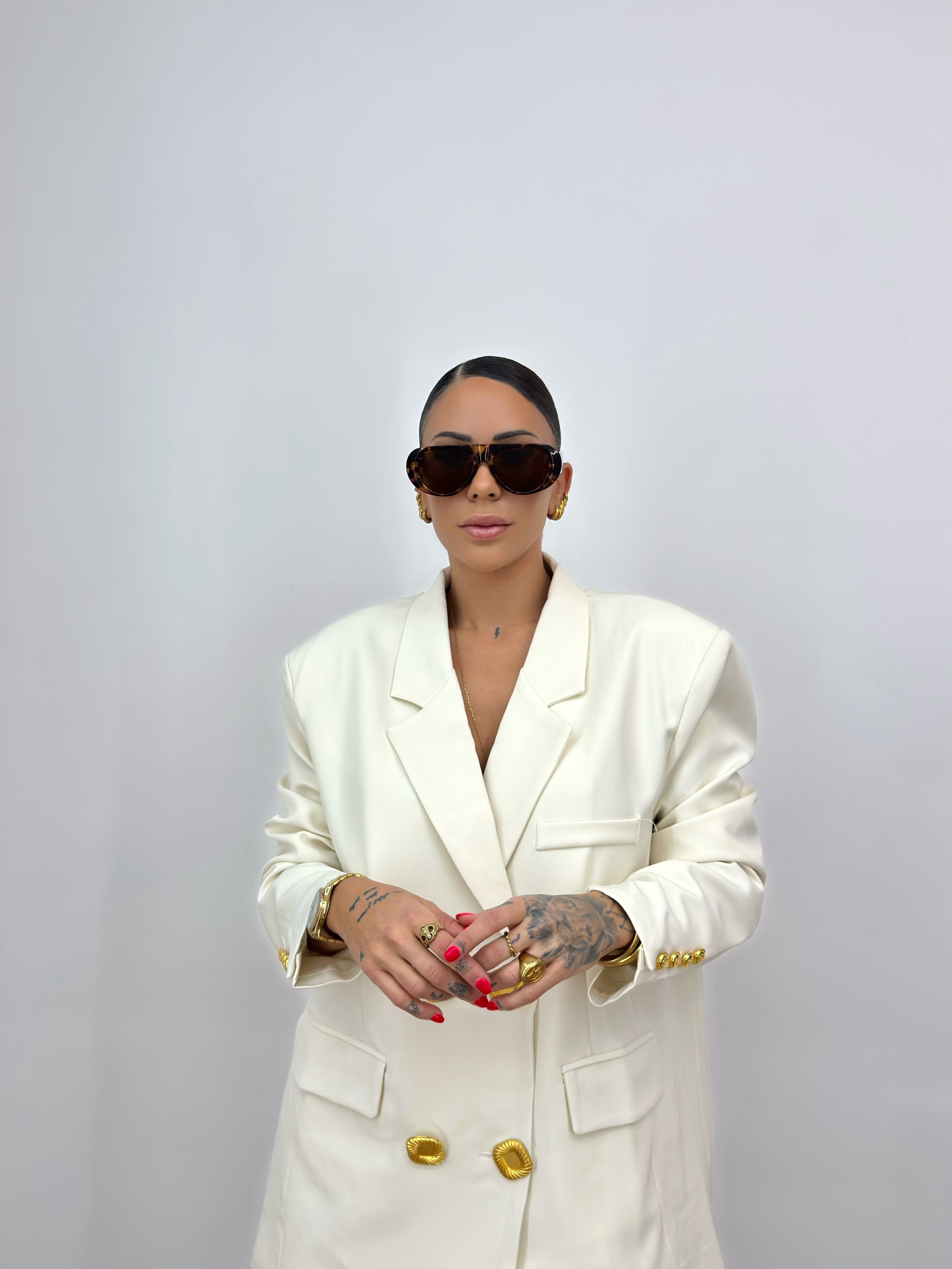 BLAZER OVER PREMIUM BUCKLE NUDE