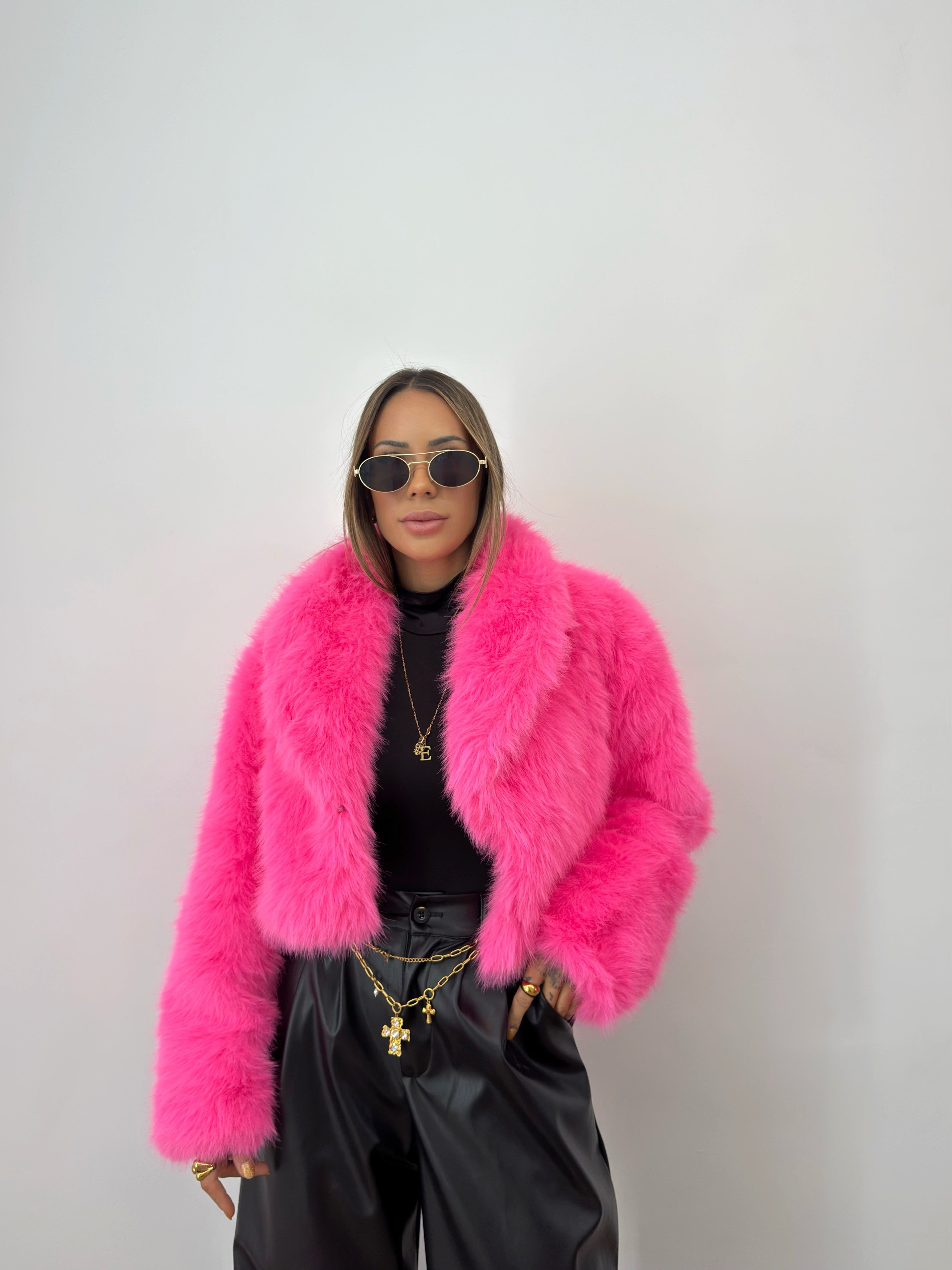 ABRIGO PREMIUM CROPPED PINK