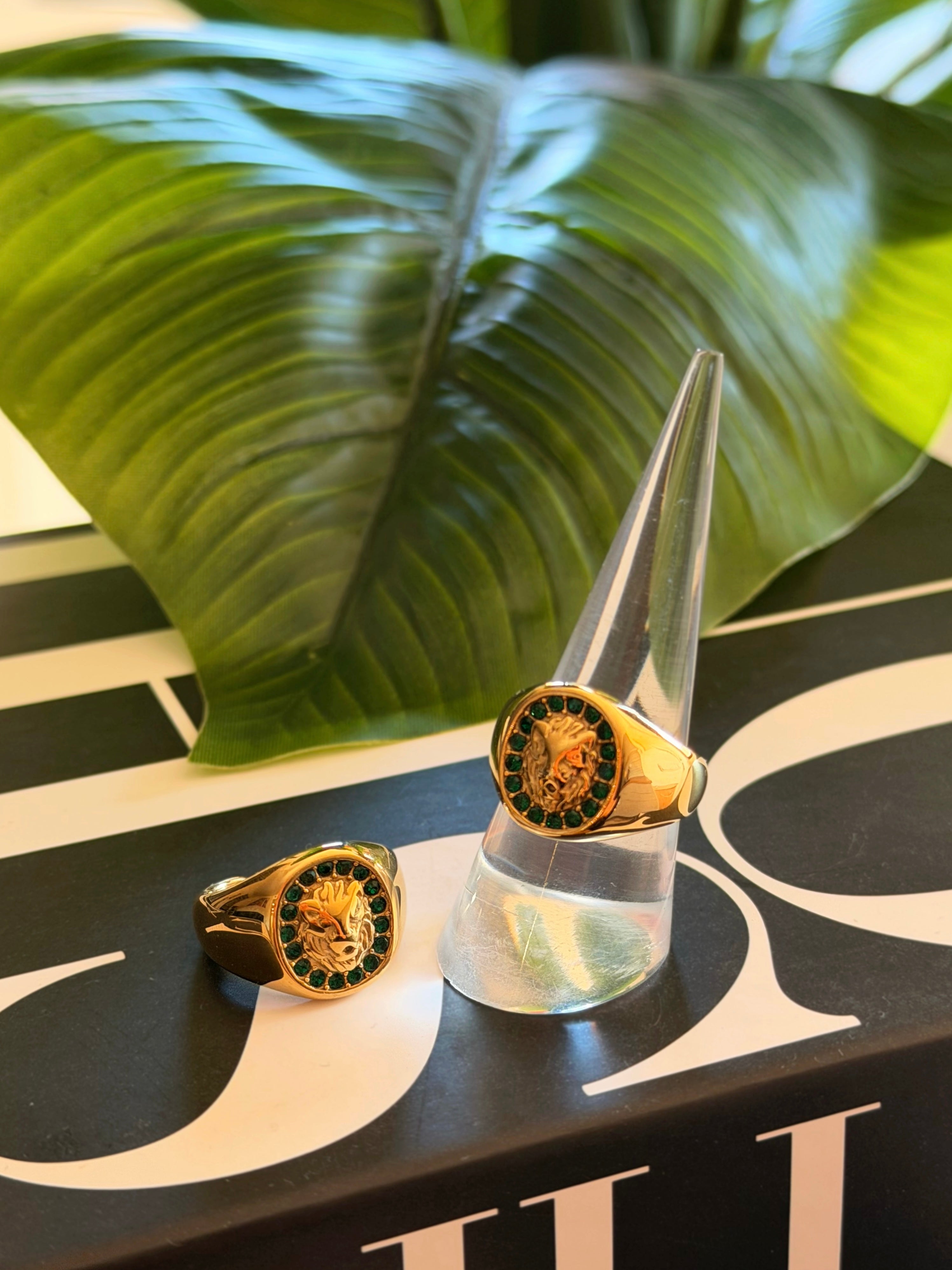 ANILLO GREEN LION