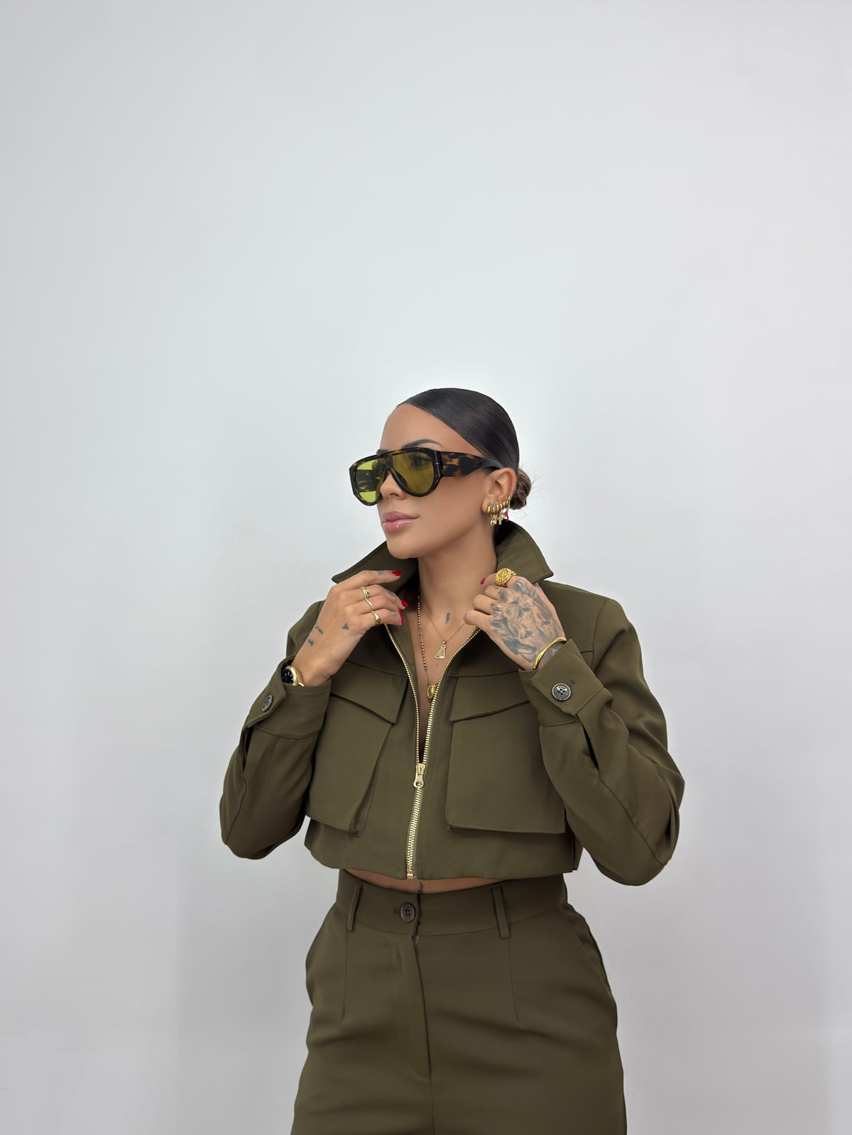 CONJUNTO CARGO GREEN ARMY