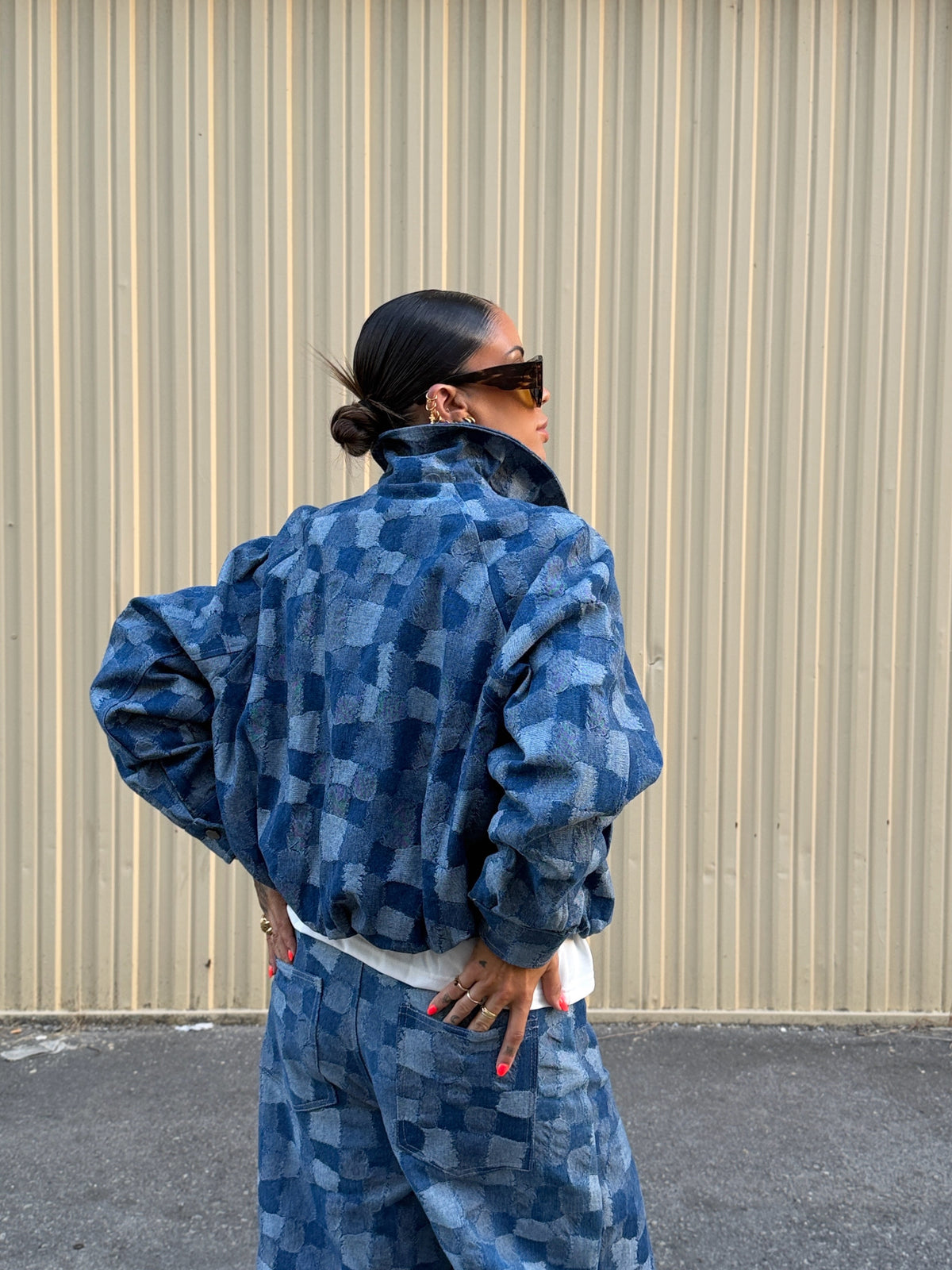 BOMBER DENIM JACQUARD LUMINA