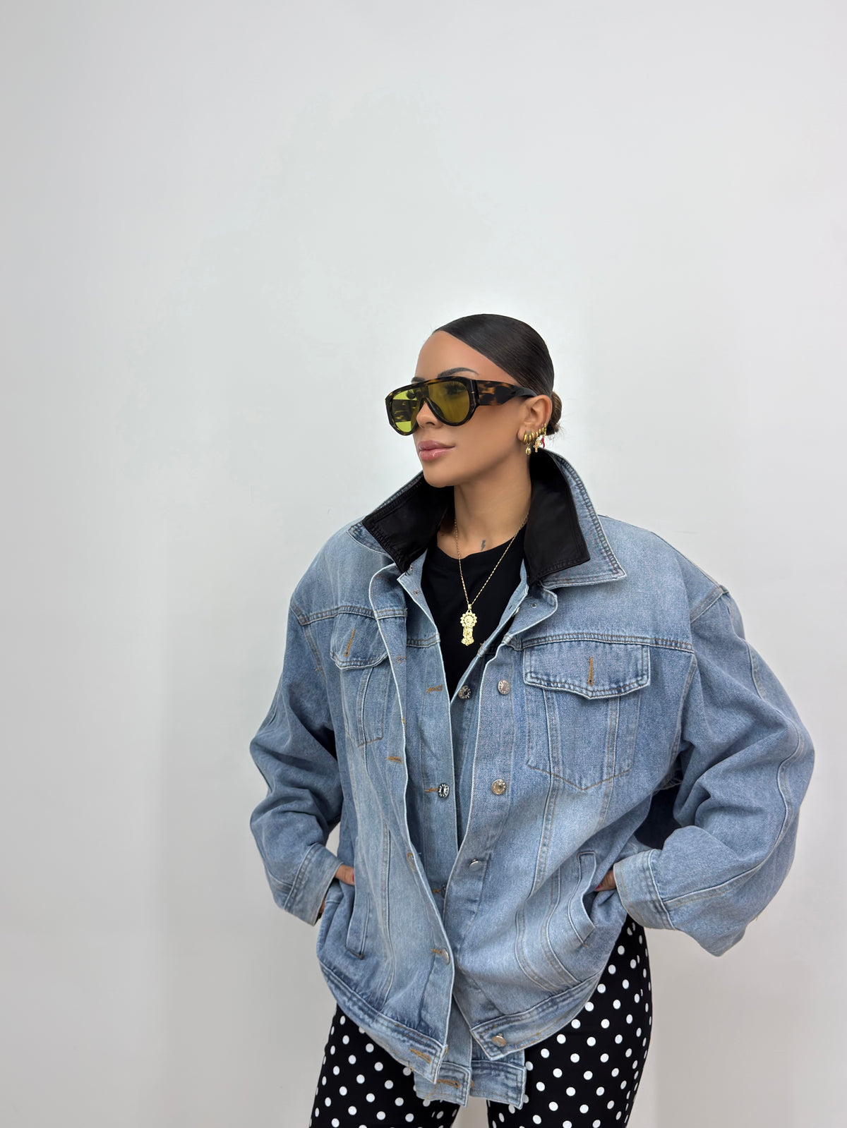 CHAQUETA OVER DENIM DOUBLE