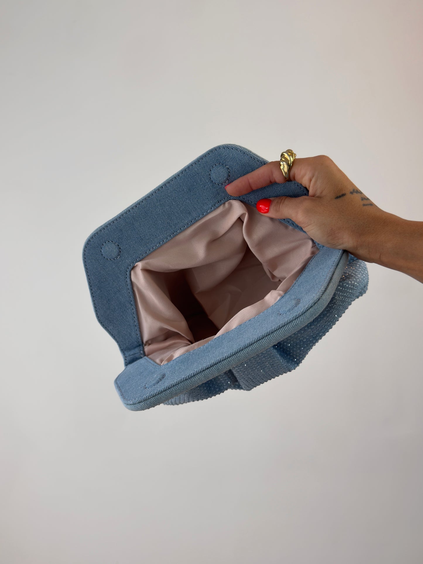BOLSO DENIM SHINNY CLEAR