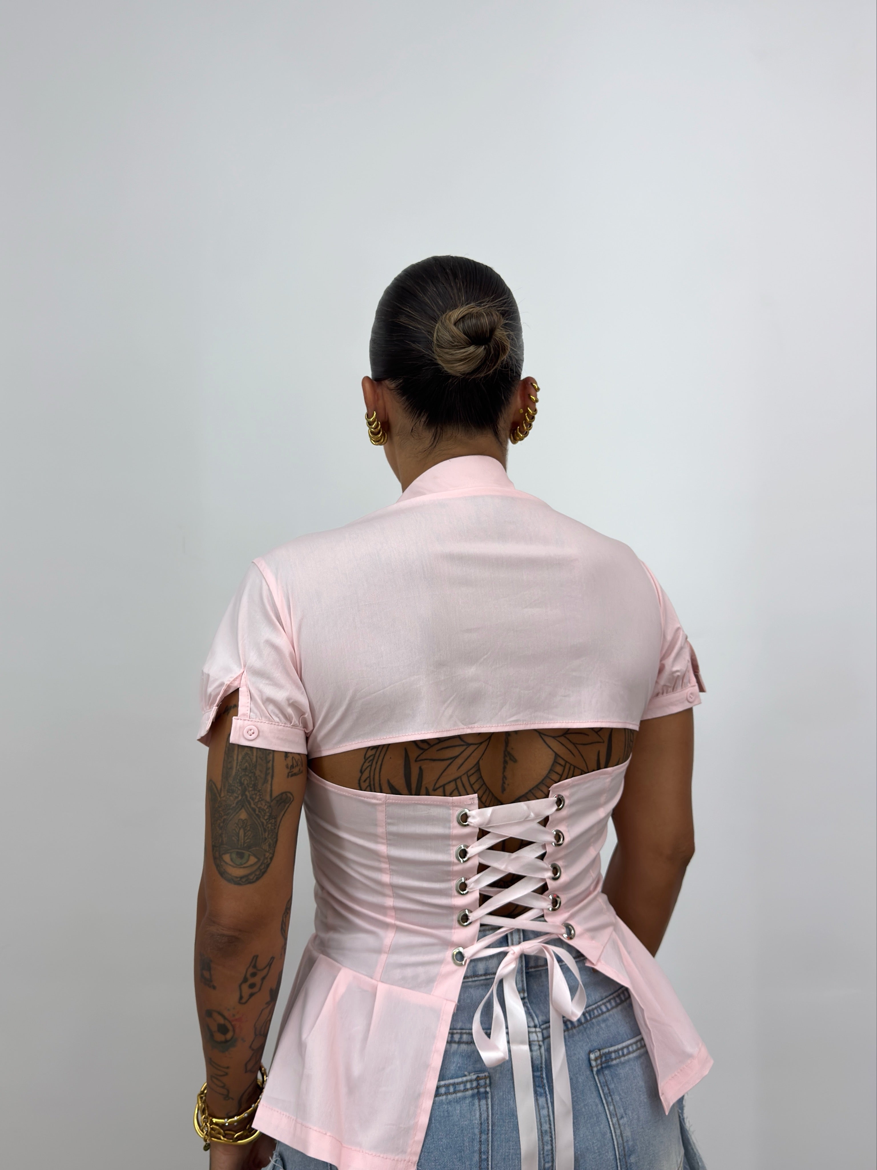 CAMISA PREMIUM ROSE PEPLUM
