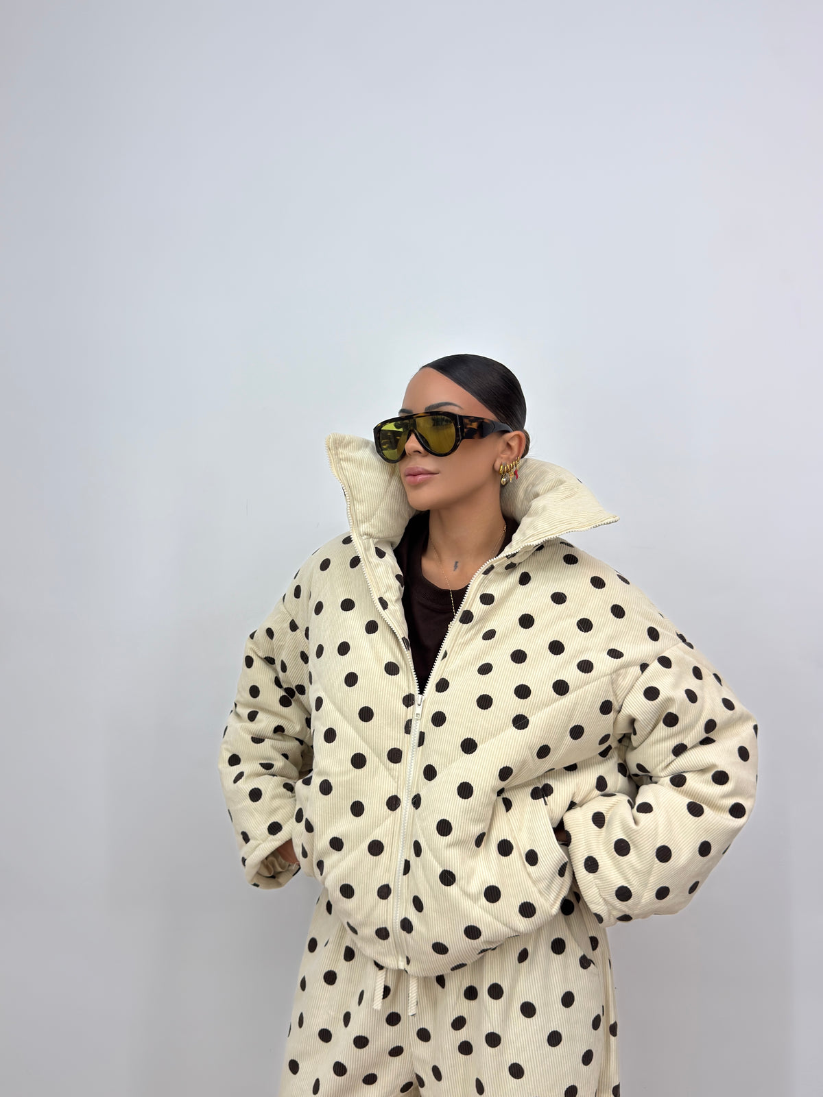CHAQUETÓN PANA POLKA DOTS