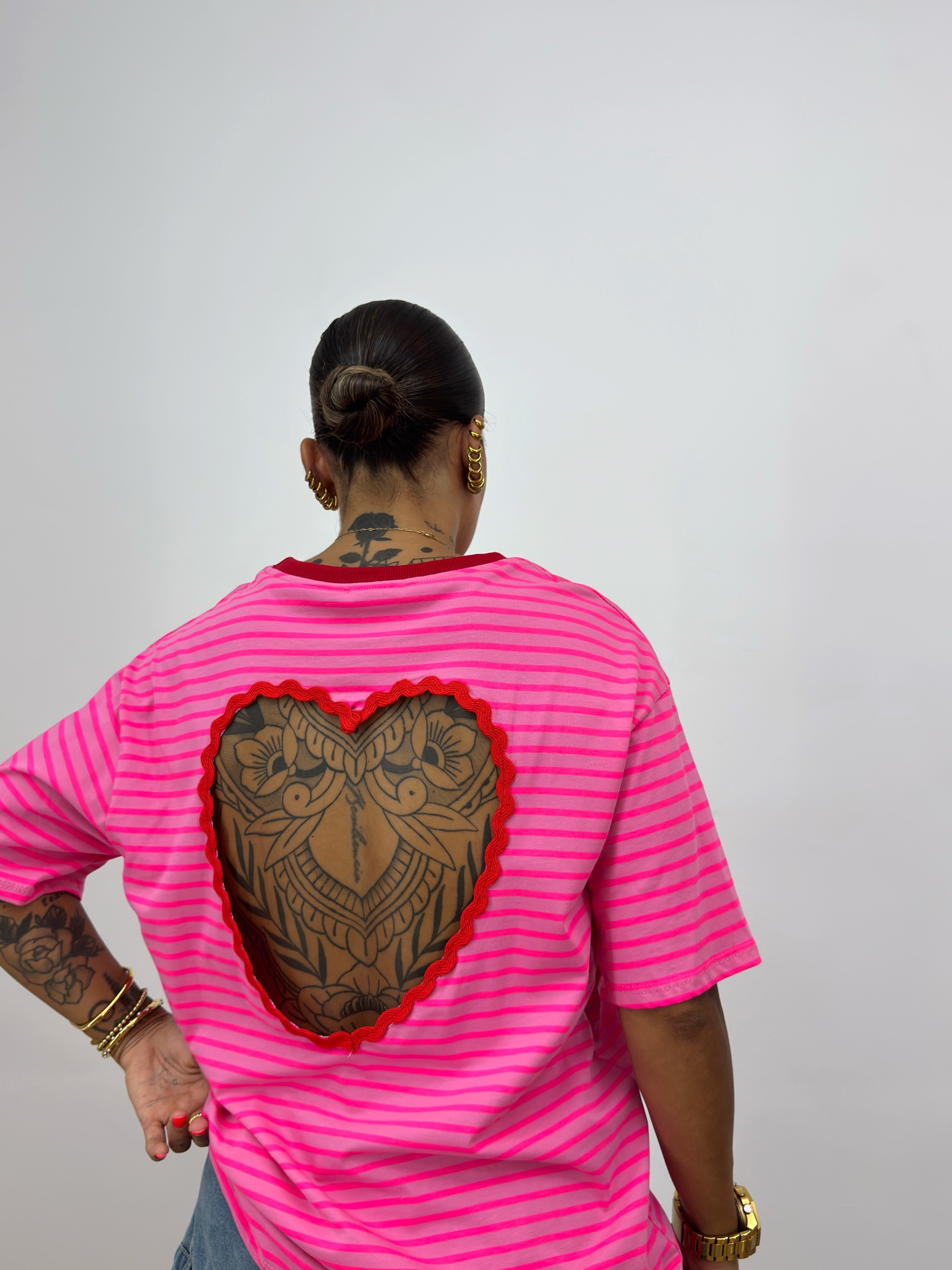 CAMISETA OVER BACK HEART