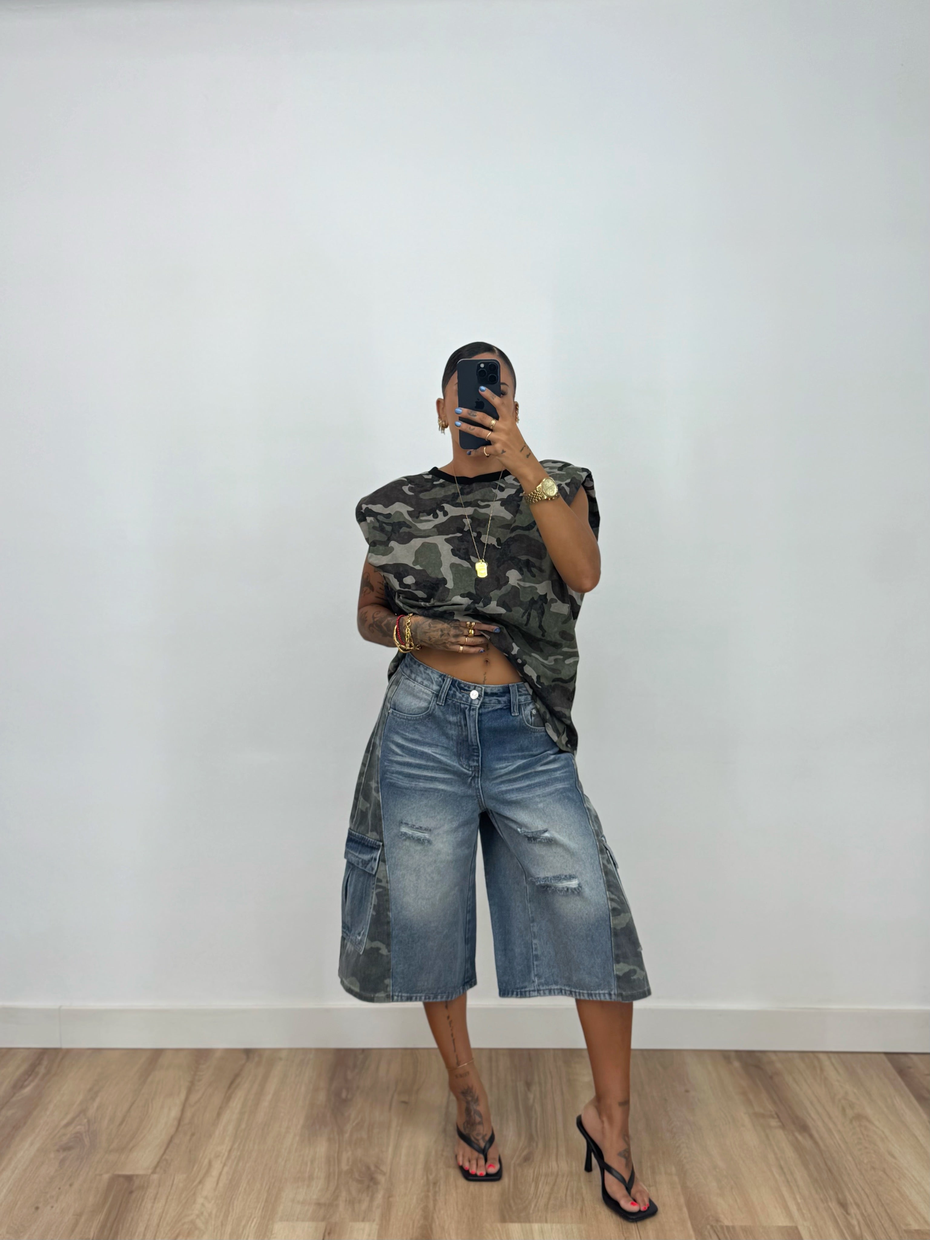 BERMUDA COMBI PREMIUM CAMO|DENIM