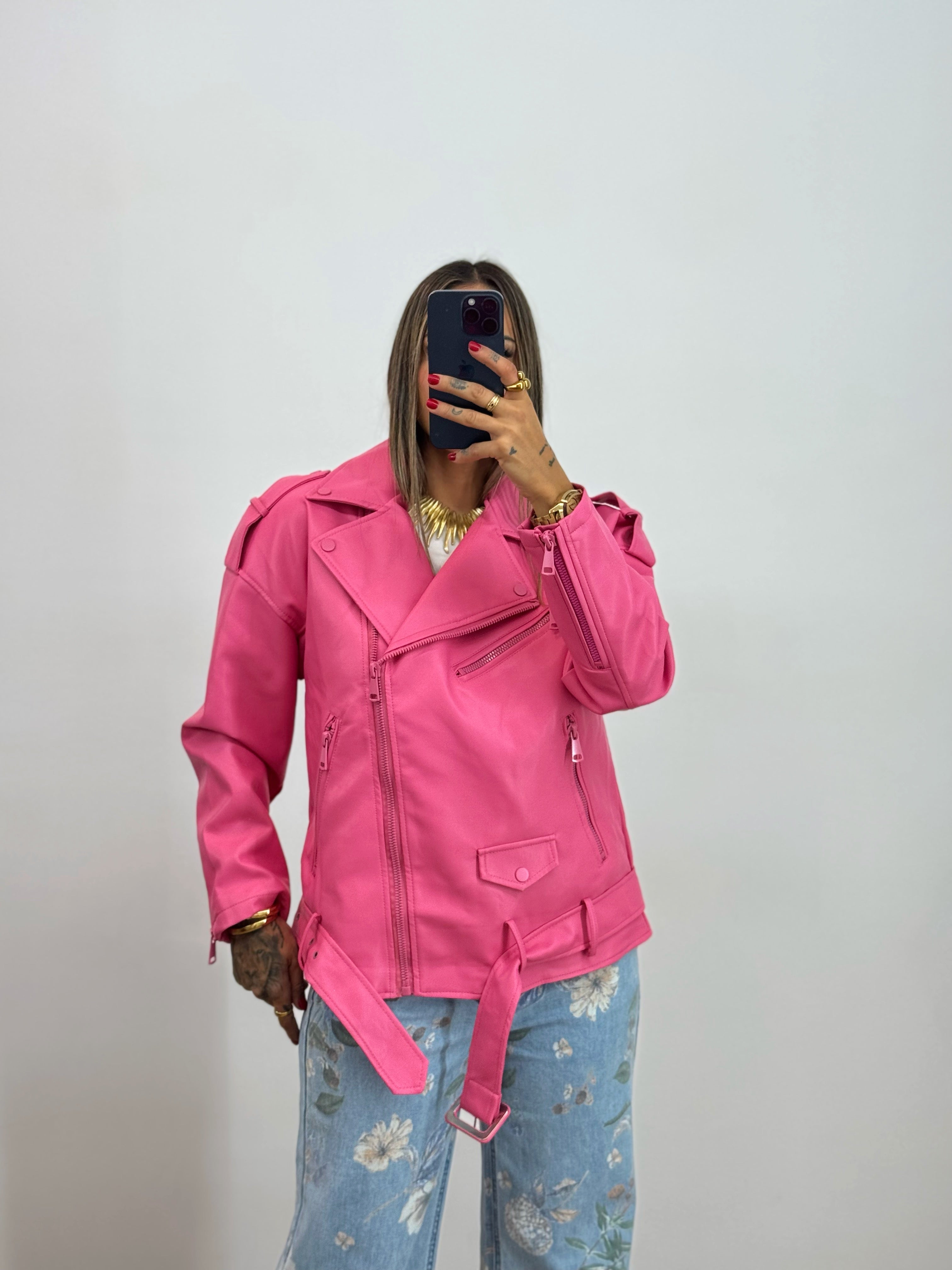 BIKER OVER PREMIUM ALL PINK