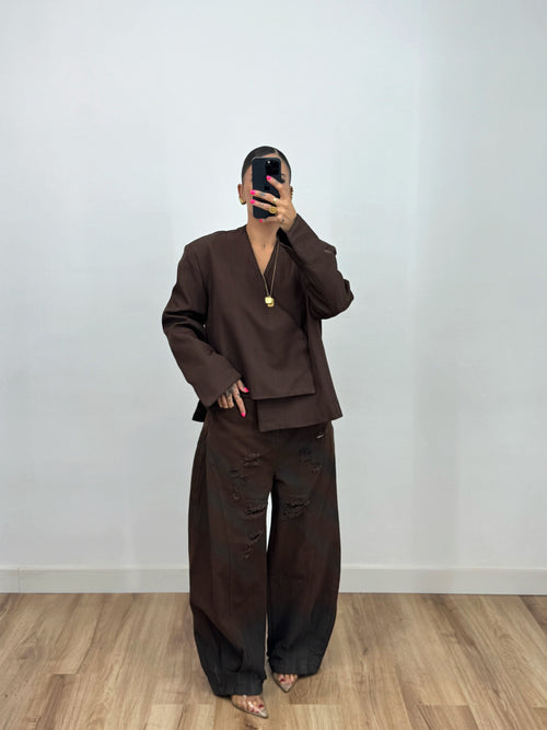 BLAZER OVER PREMIUM SIA CHOCO