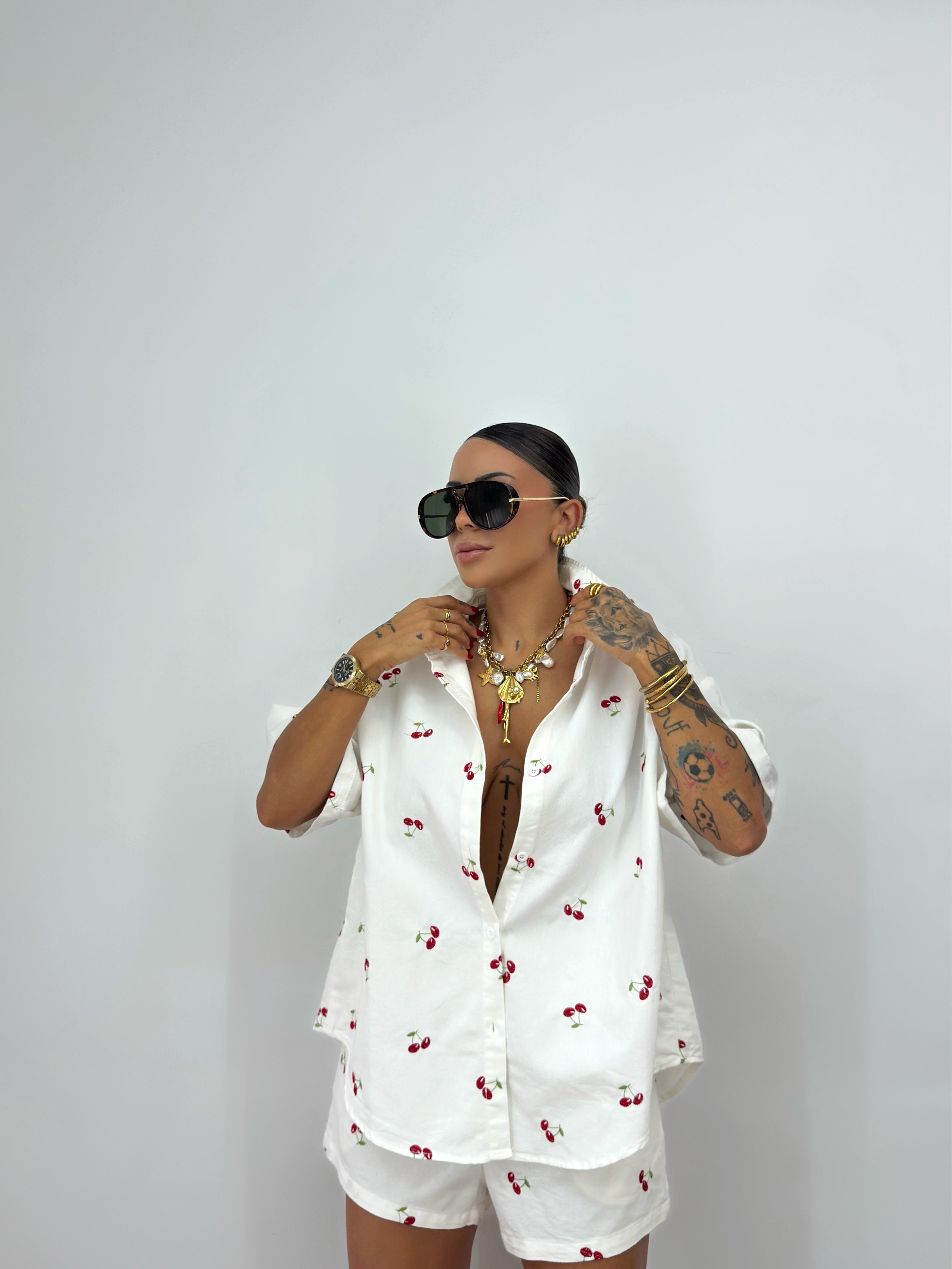CONJUNTO PREMIUM DENIM CHERRY BLANK