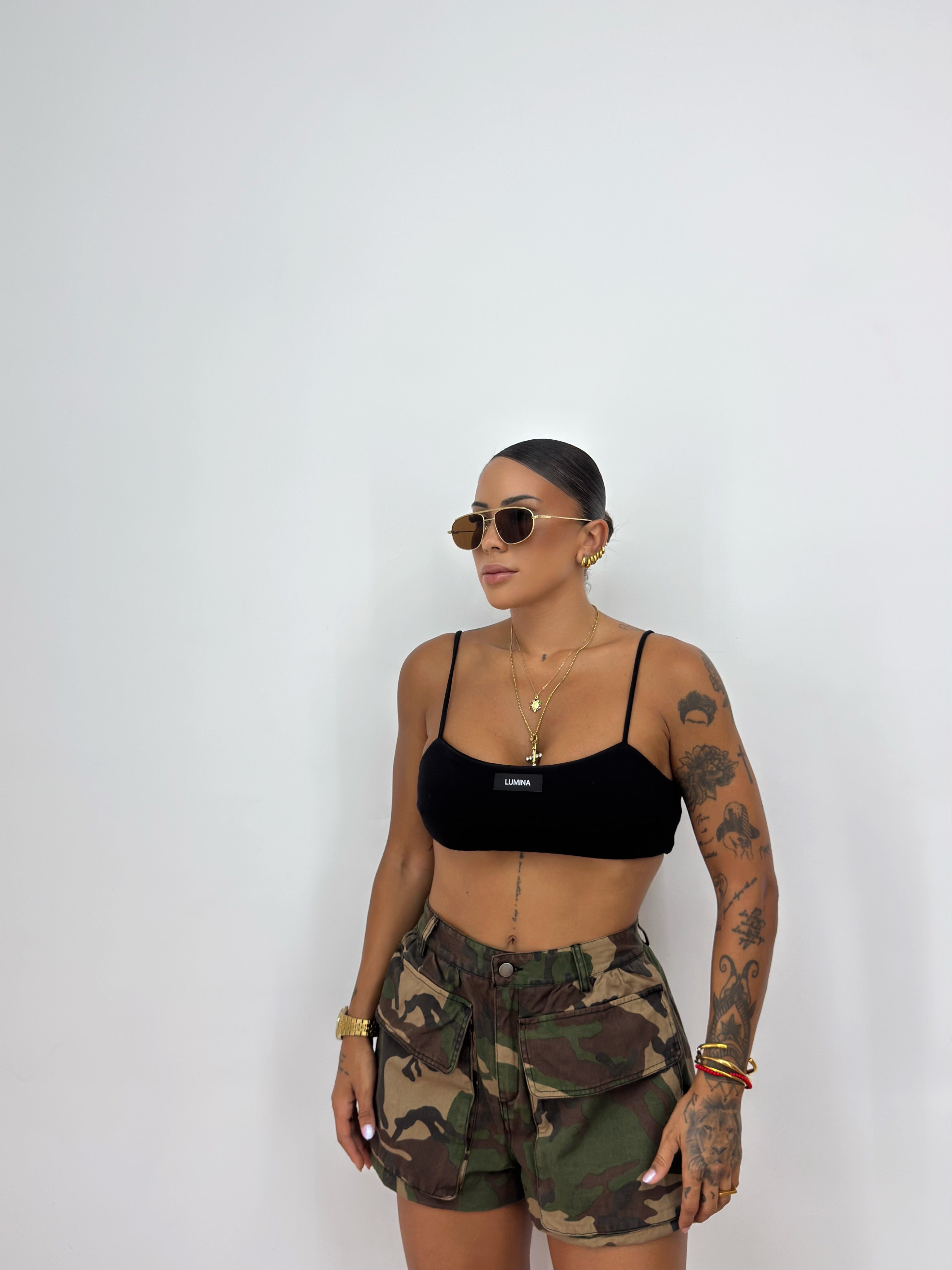 SHORT DENIM LUMINA CAMO