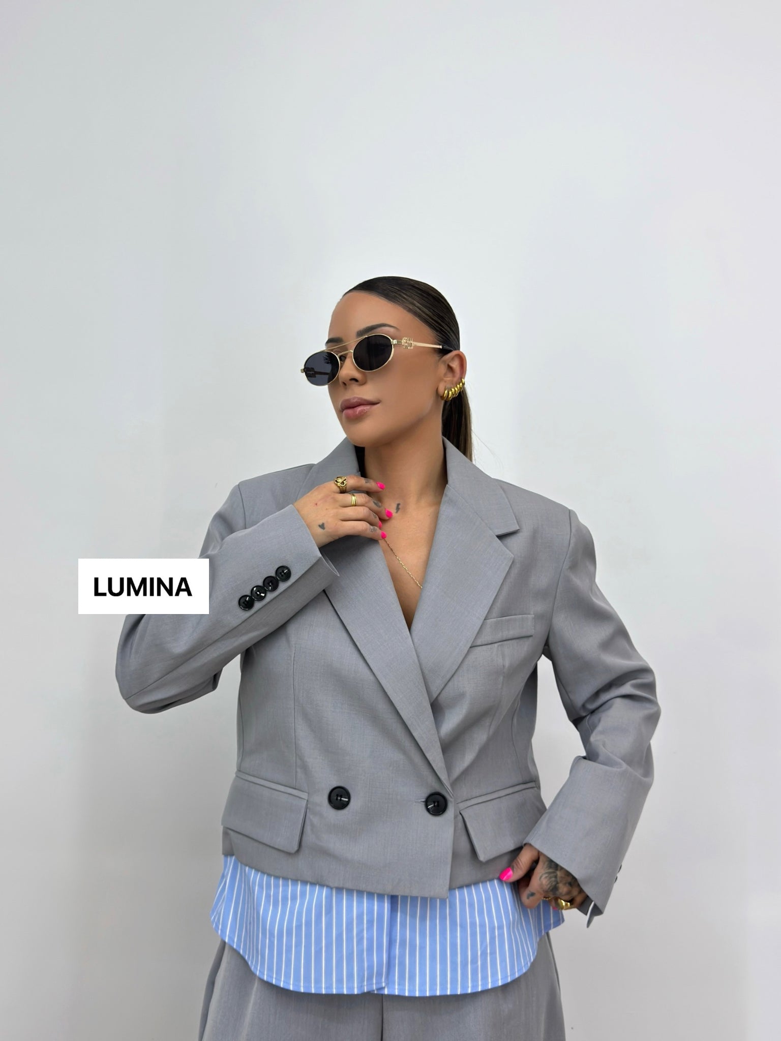 BLAZER CROPPED LUMINA CAMI