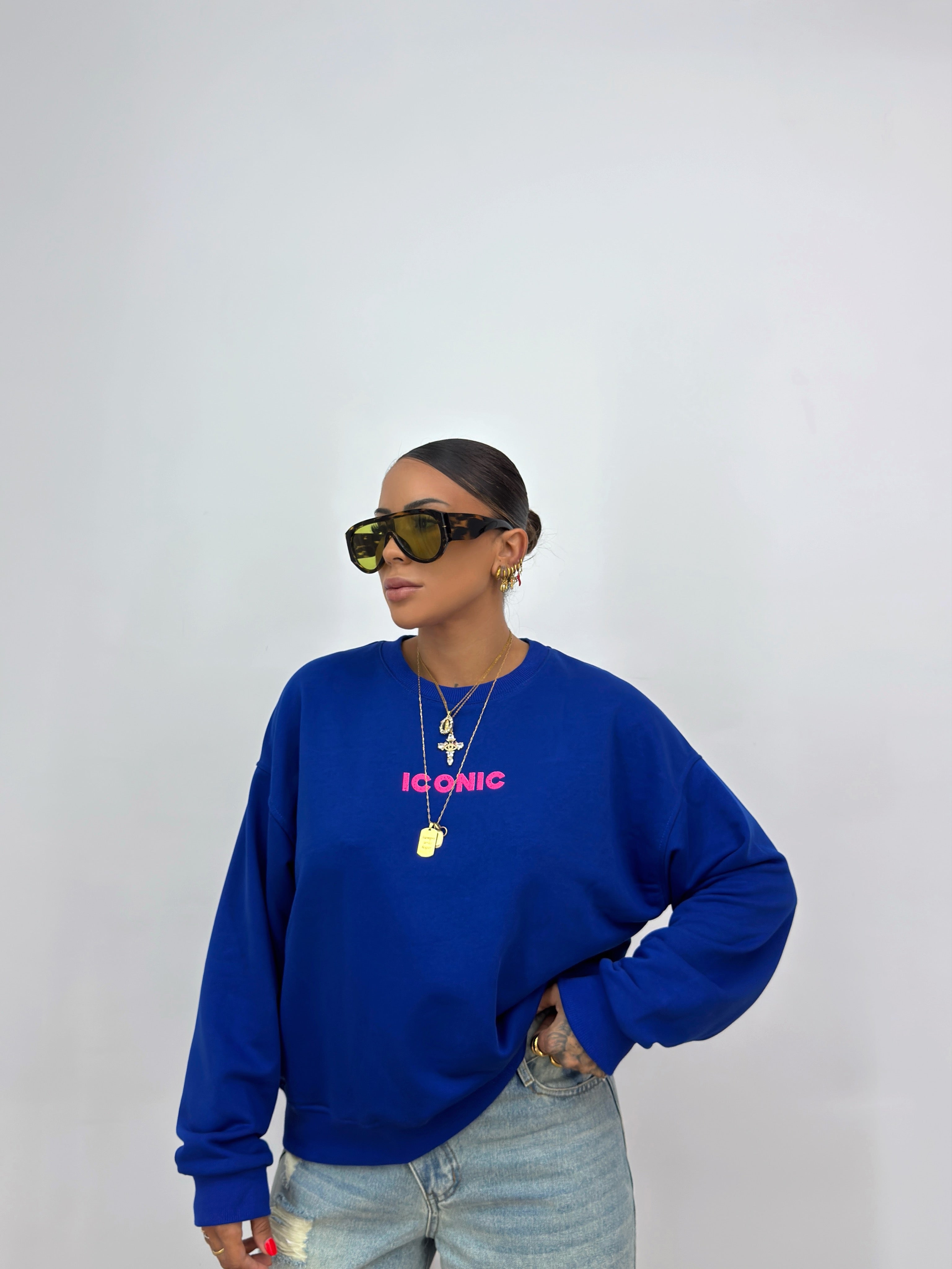 SUDADERA PREMIUM ICONIC BLUE NAVY