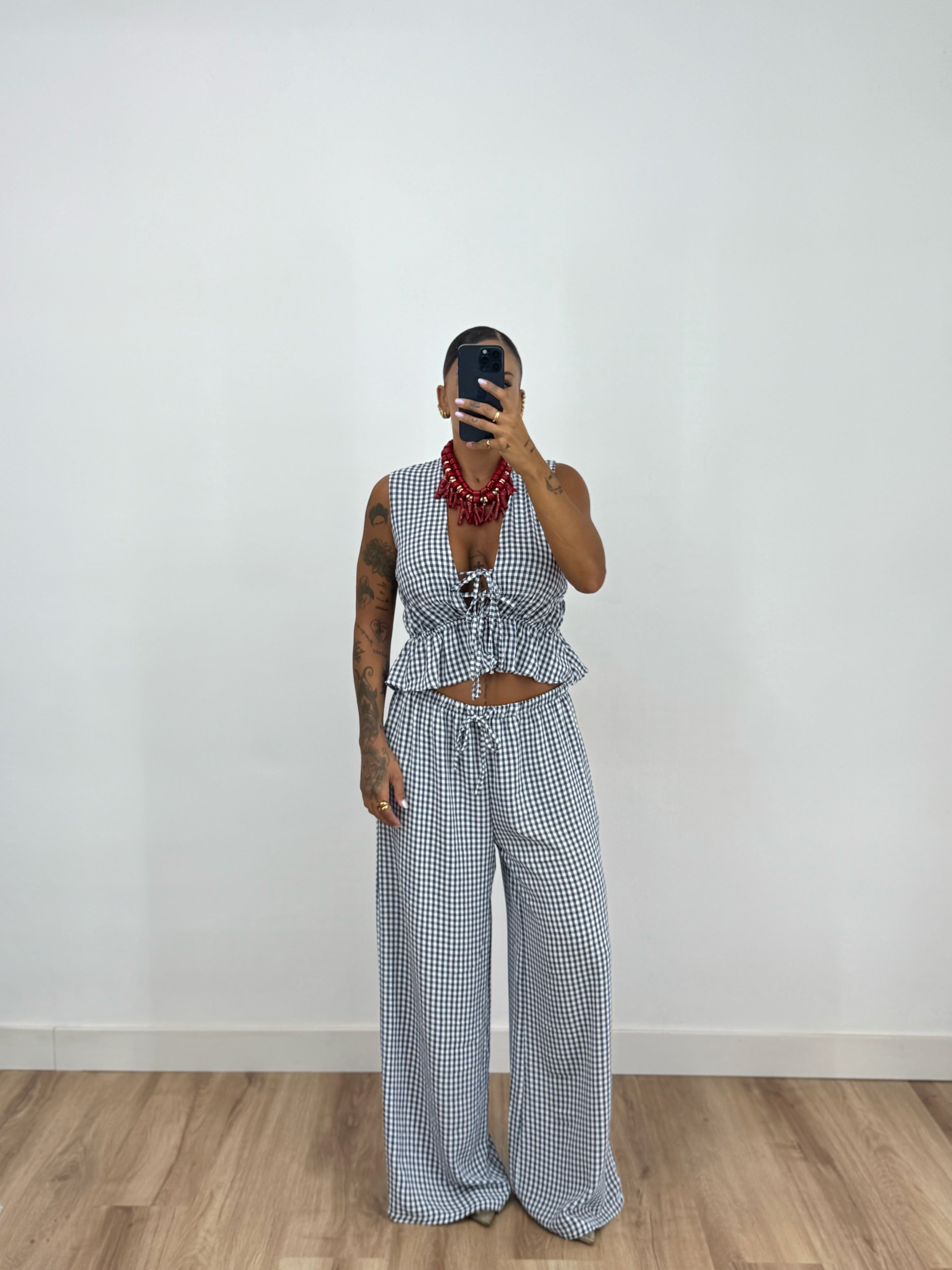 PANTALÓN VICHY BLUE NAVY