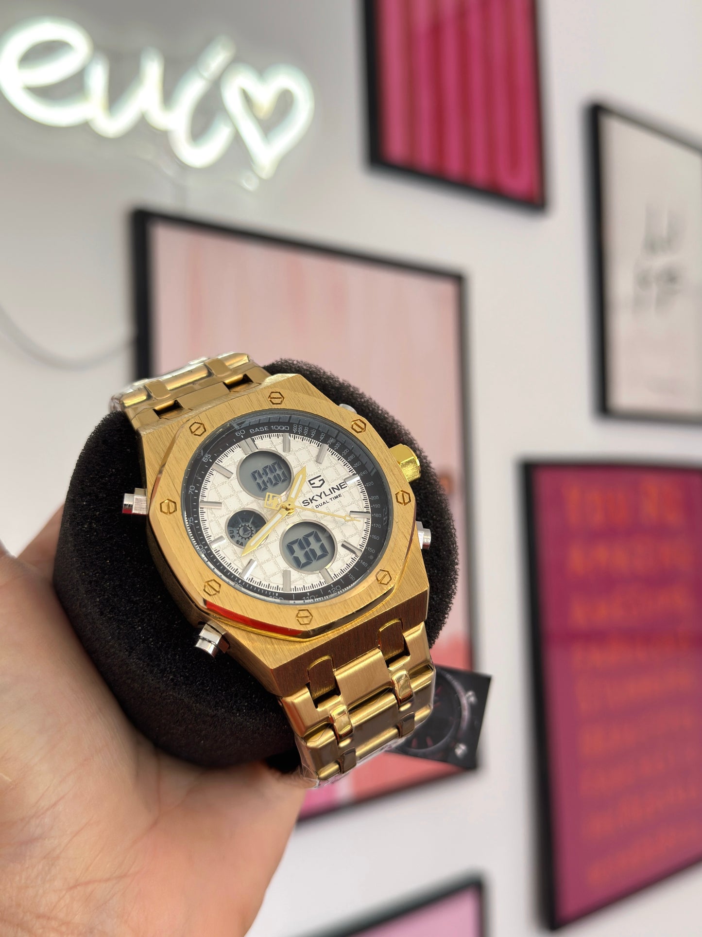 RELOJ UNISEX SKYLINE GOLD | WHITE