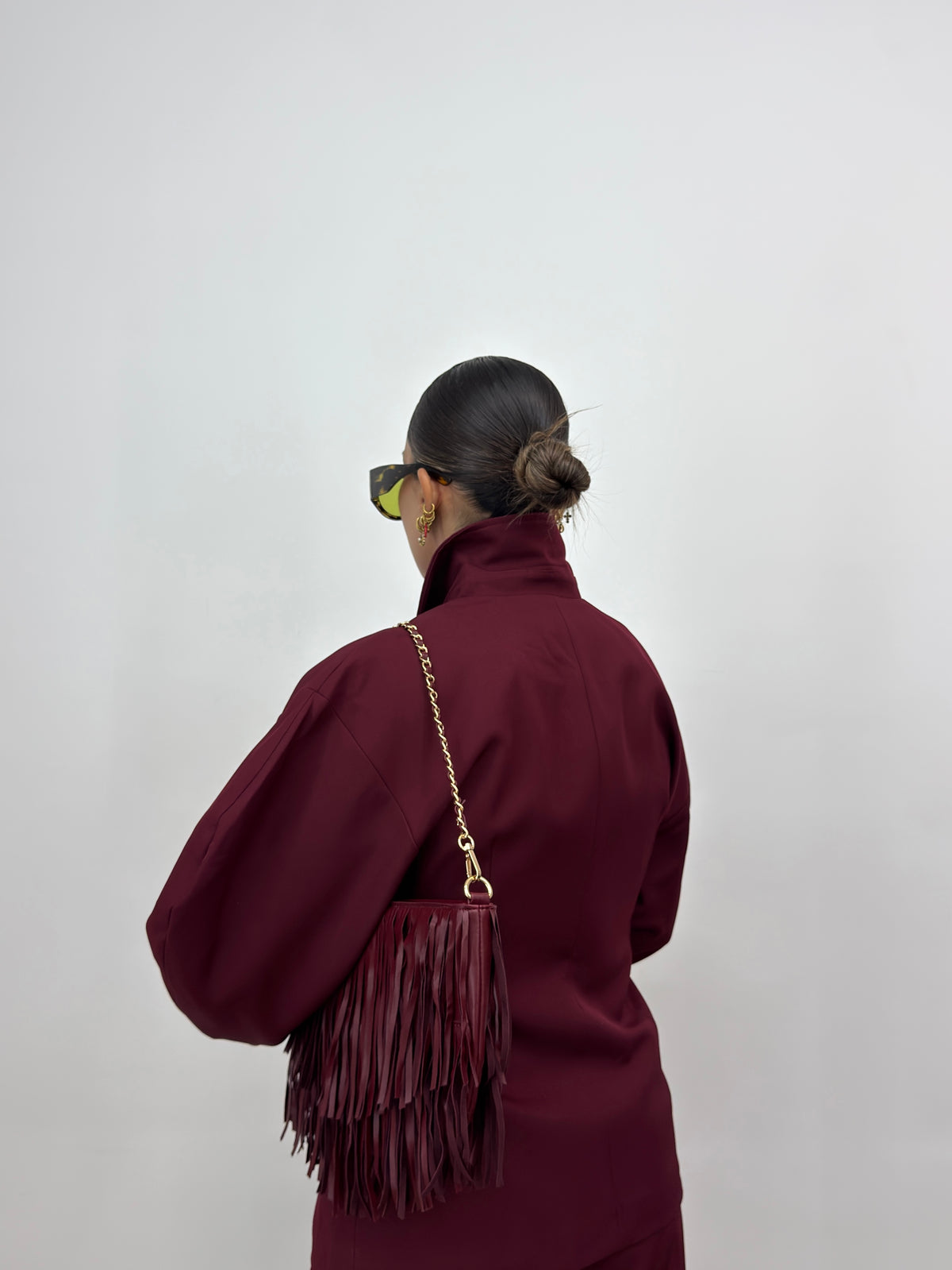 BOLSO MID FLEKKS WINE