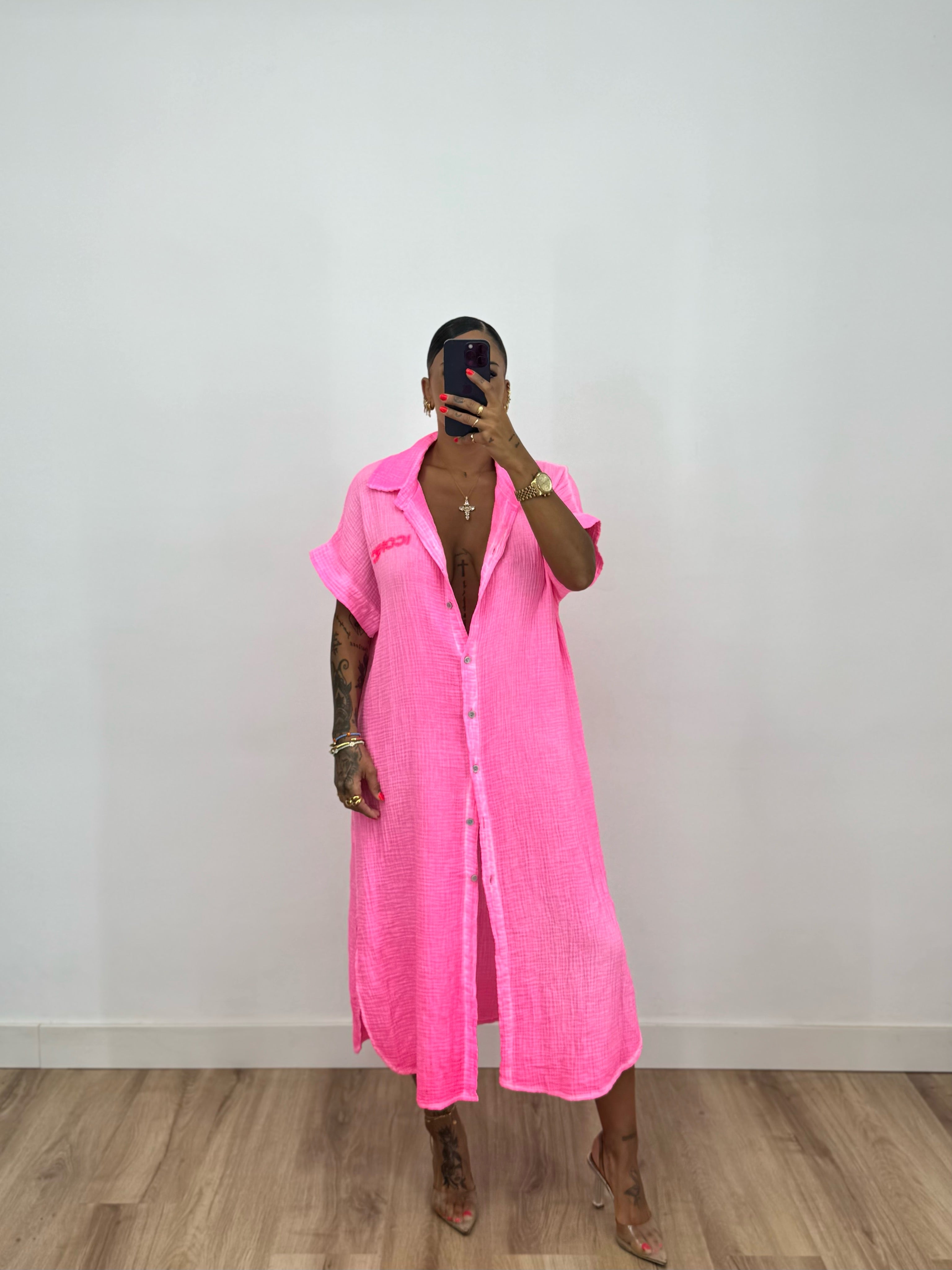 VESTIDO OVER PREMIUM FLÚOR ICONIC ROSS