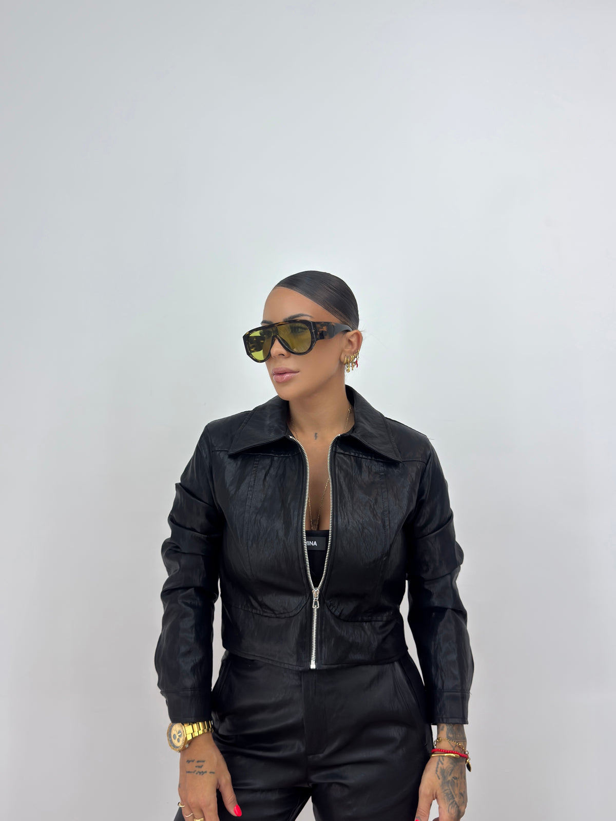 CHAQUETA ECO PIEL LUMINA