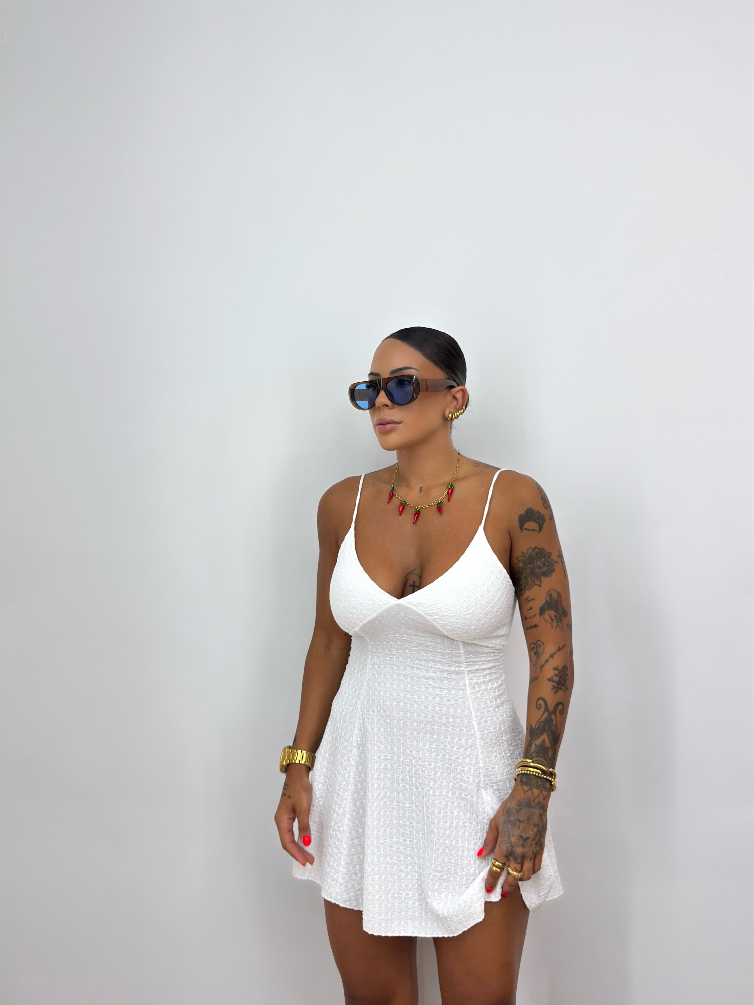 VESTIDO MINI GALA BLANK