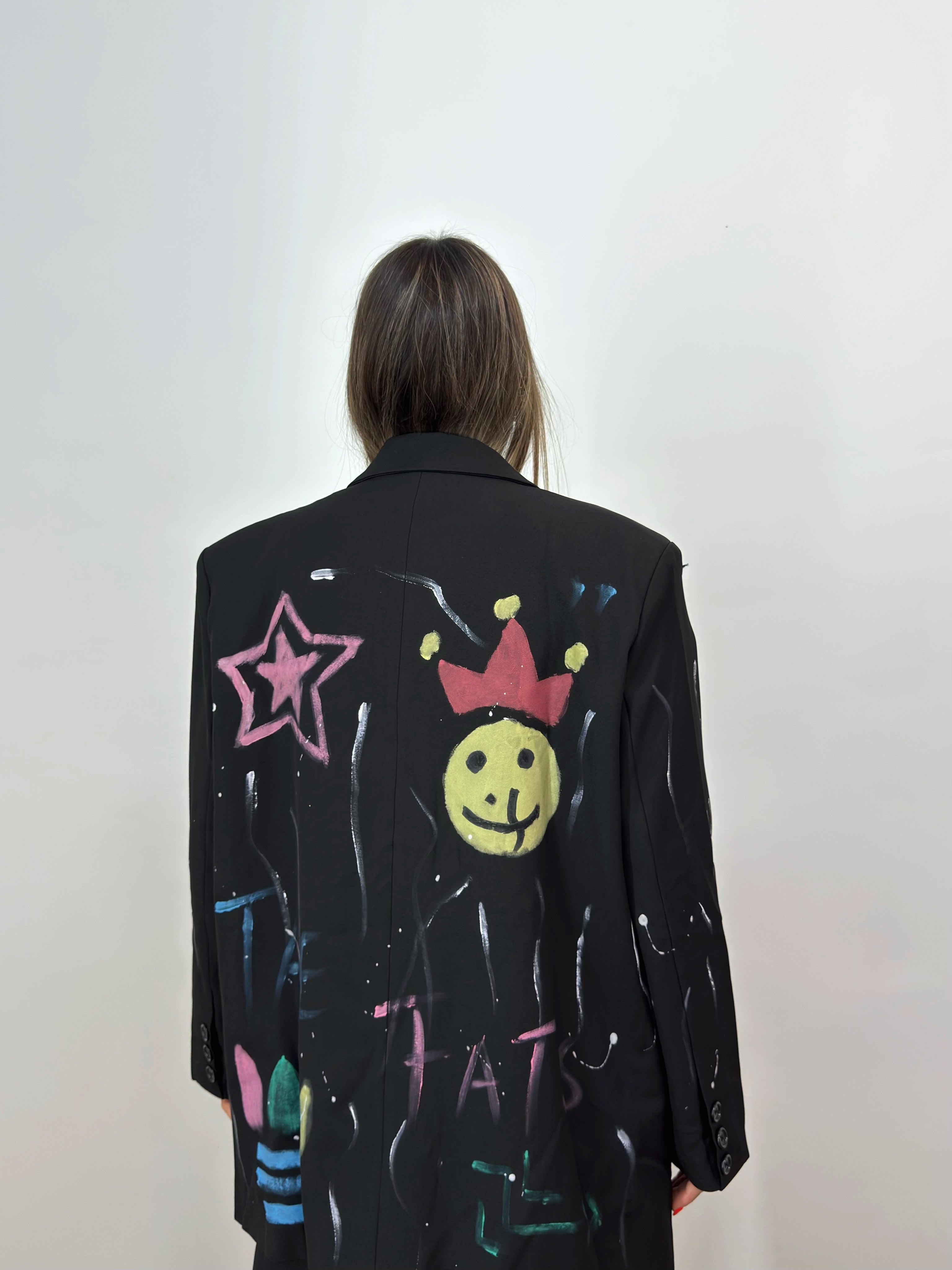 BLAZER OVER PREMIUM BLACK PEACE