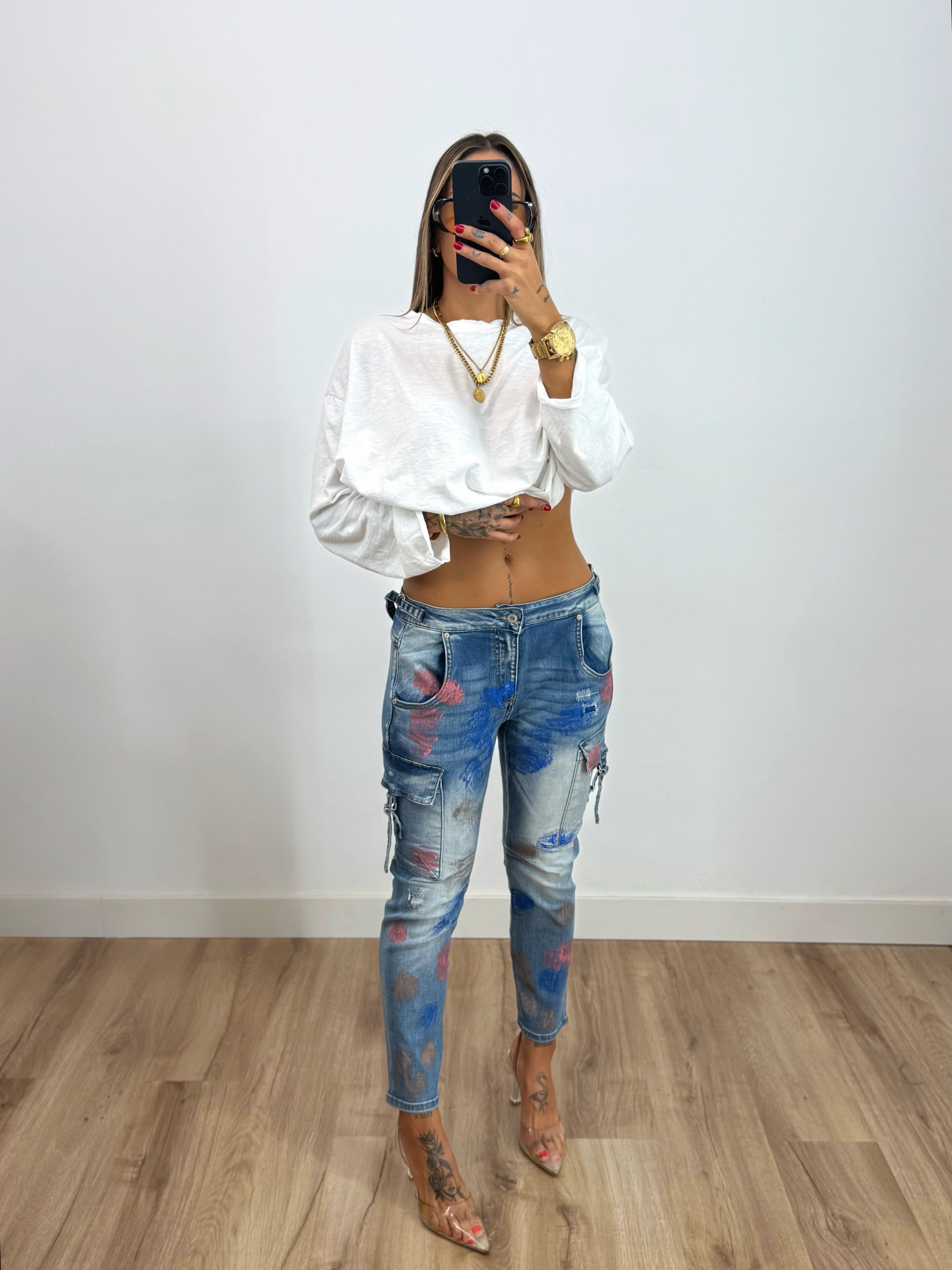 JEANS TIRO BAJO PAINT