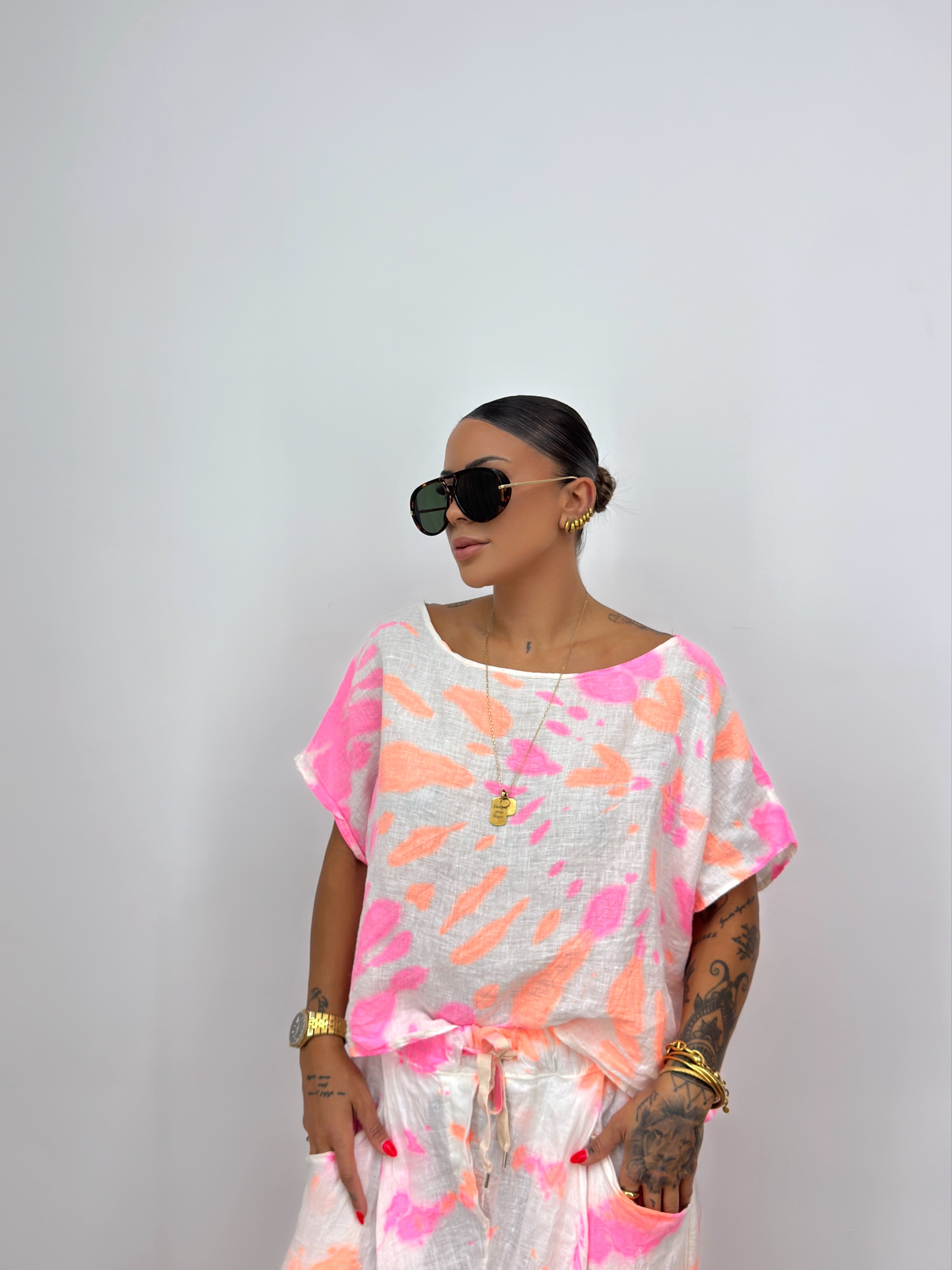 CAMISETA PURO LINO TIE DYE