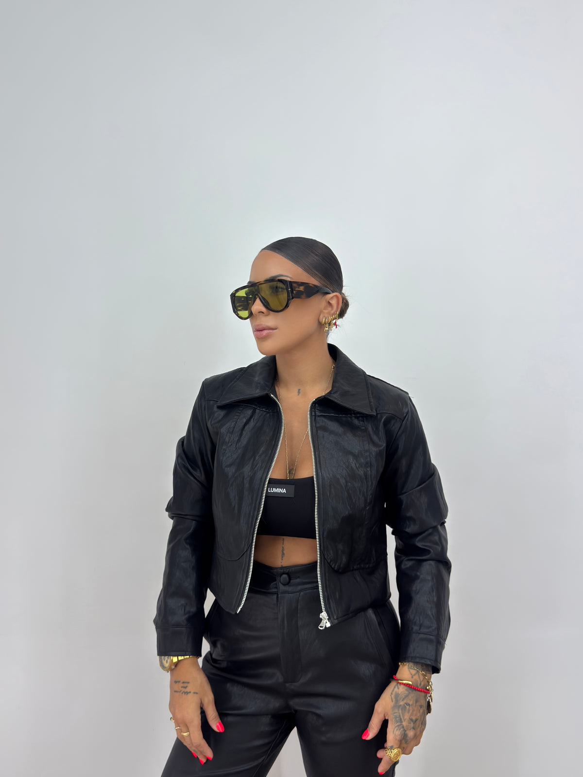 CHAQUETA ECO PIEL LUMINA