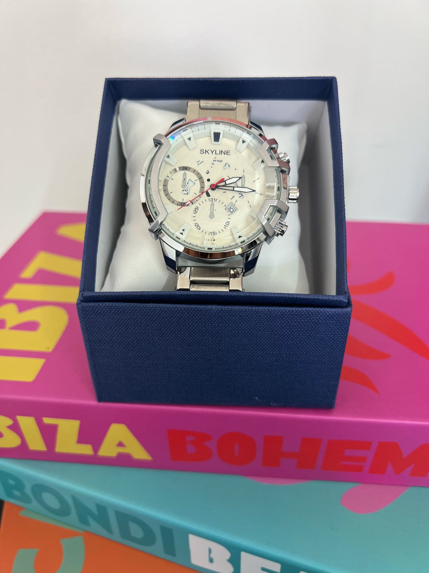 RELOJ SKYLINE SILVER GLASS | UNISEX