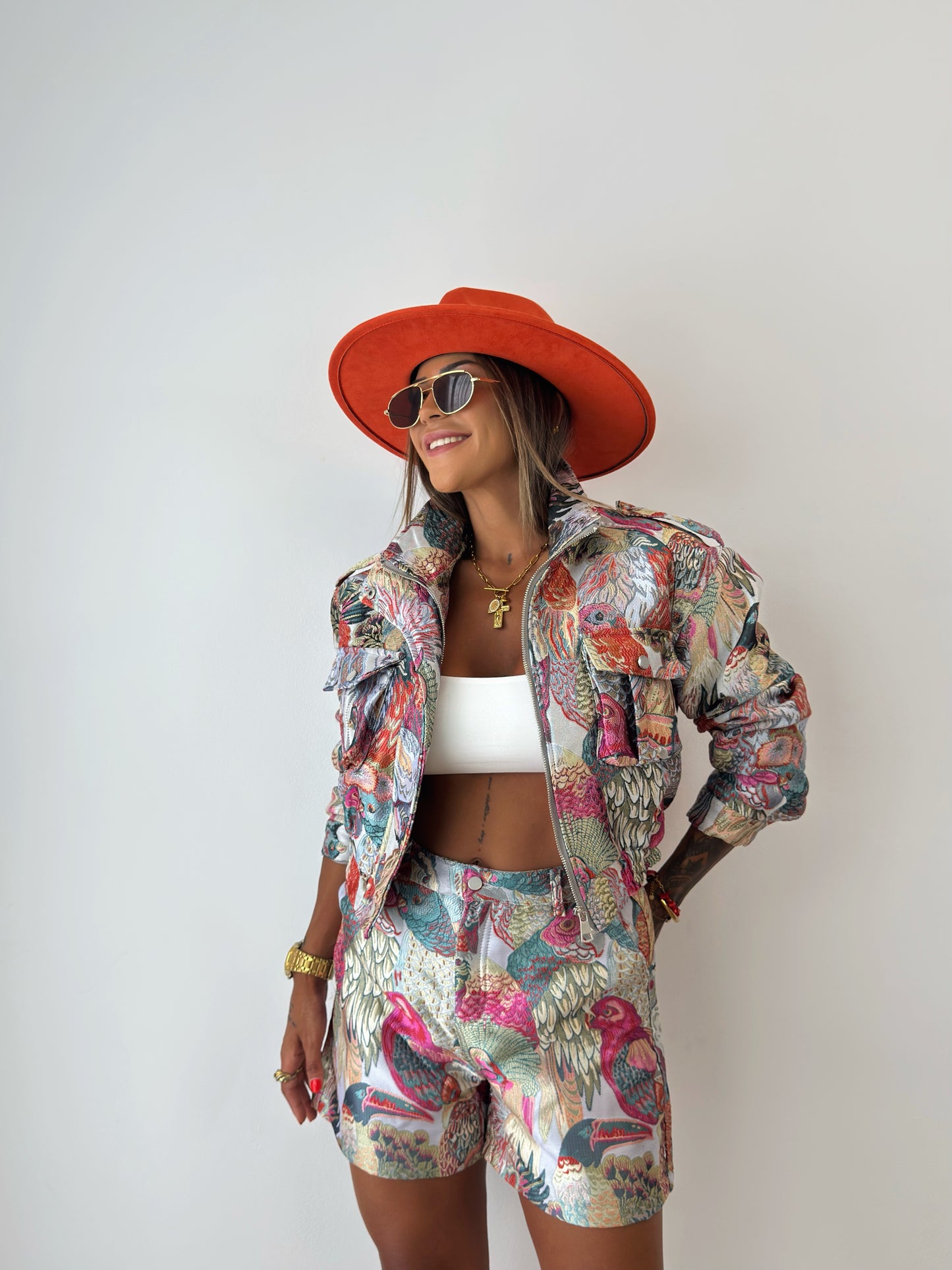 BOMBER PREMIUM BORDADA FLAMINGO