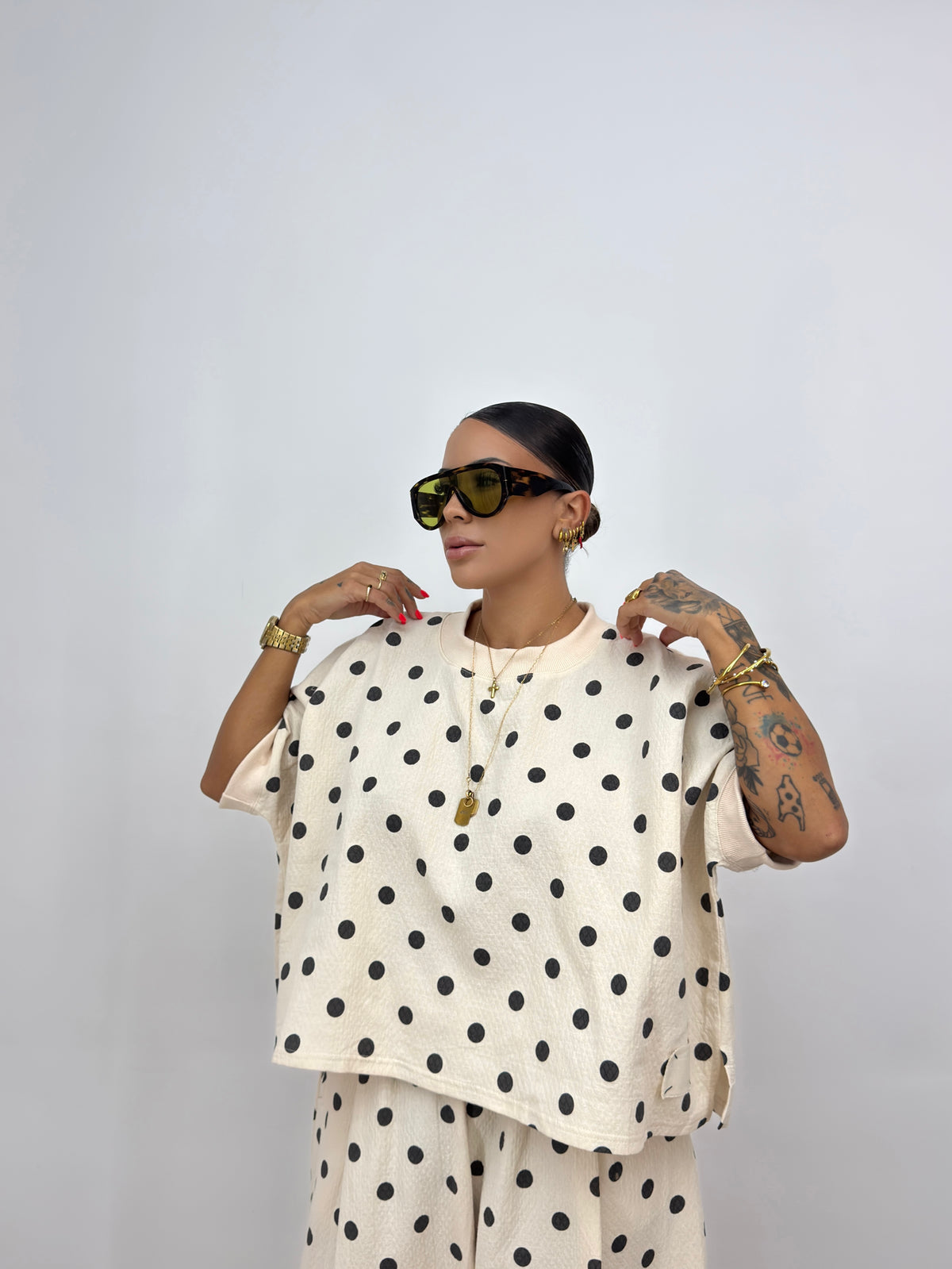 CAMISETA OVER PREMIUM POLKA