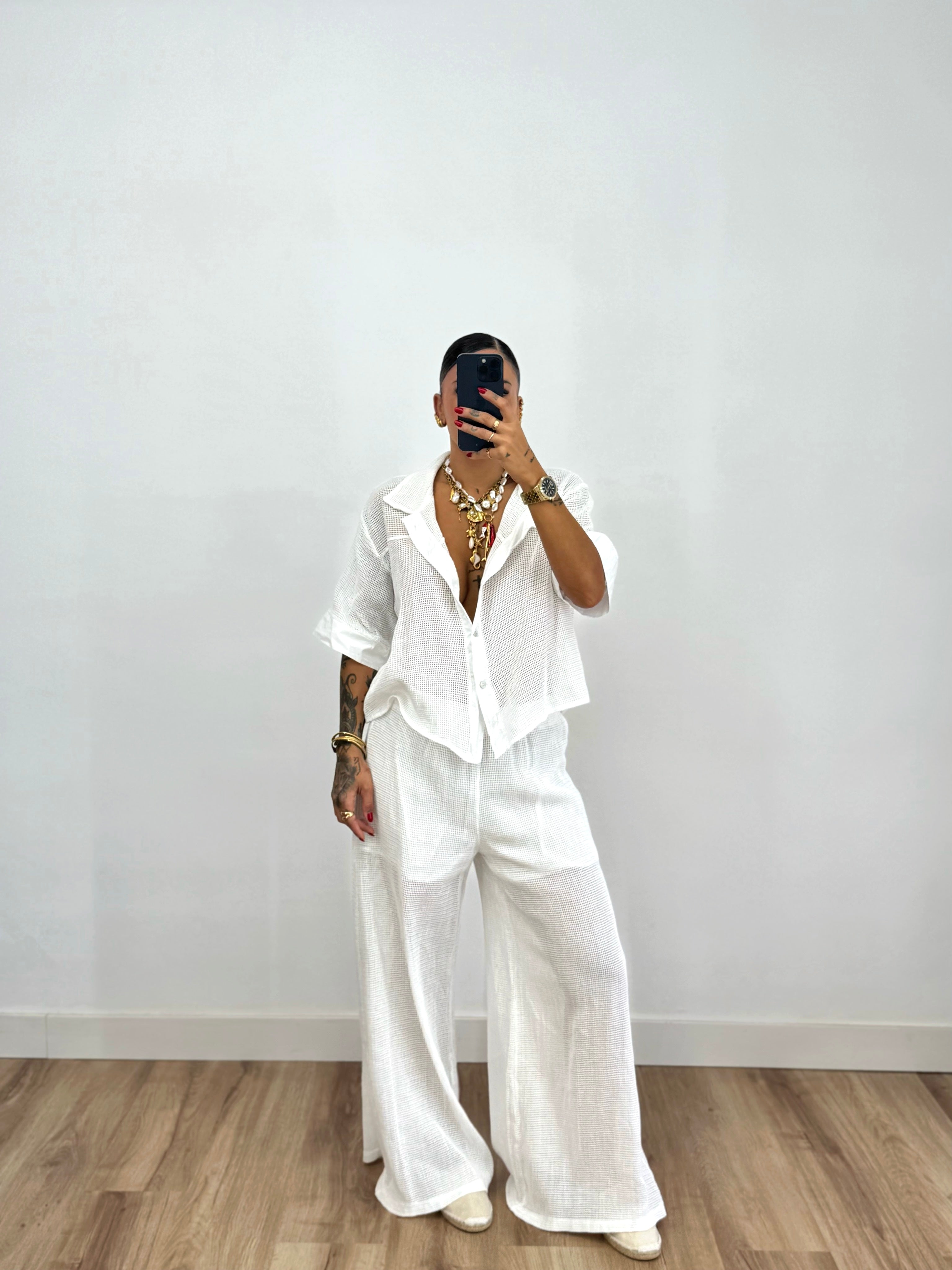 PANTALÓN REJILLA BLANK