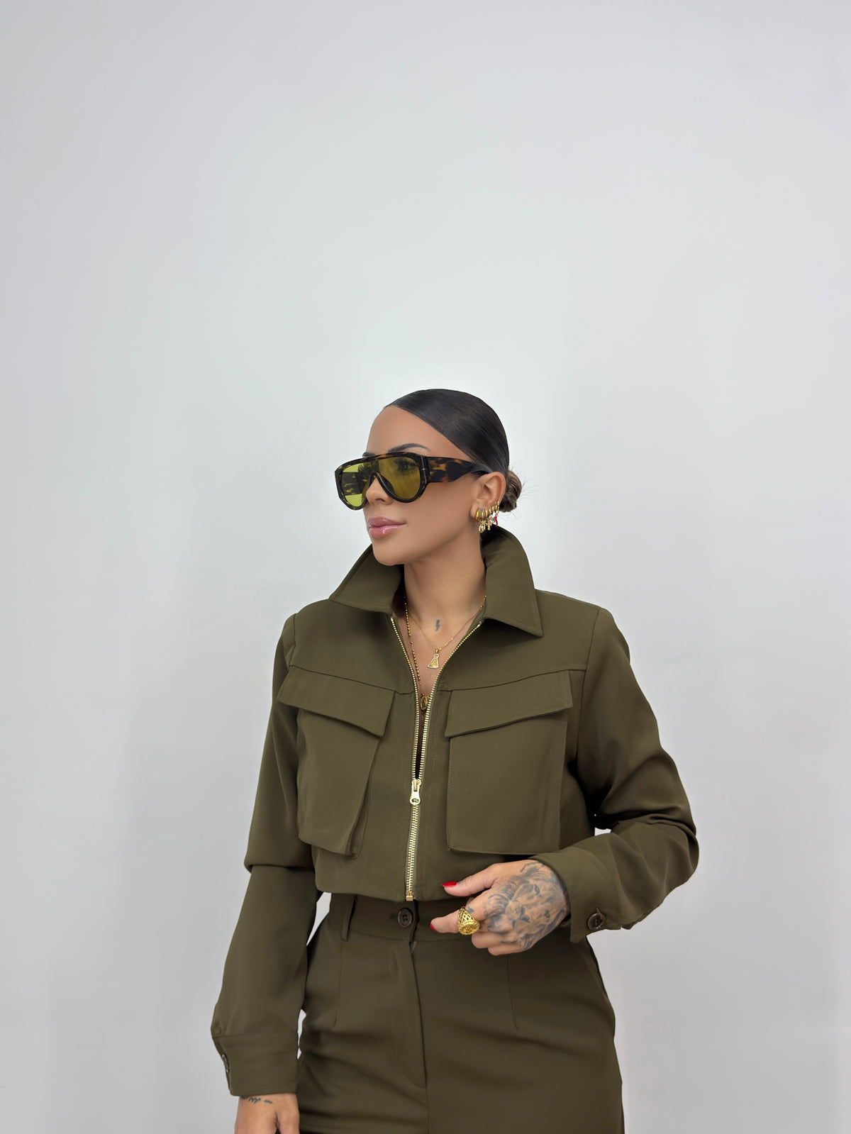 CONJUNTO CARGO GREEN ARMY