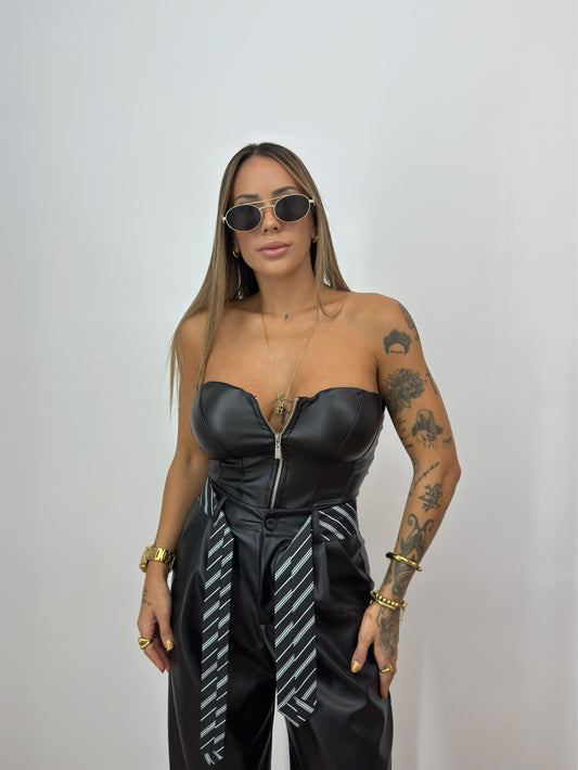 CORSET POLI CREM BLACK