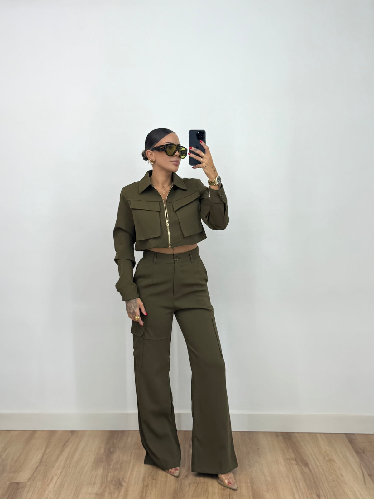 CONJUNTO CARGO GREEN ARMY