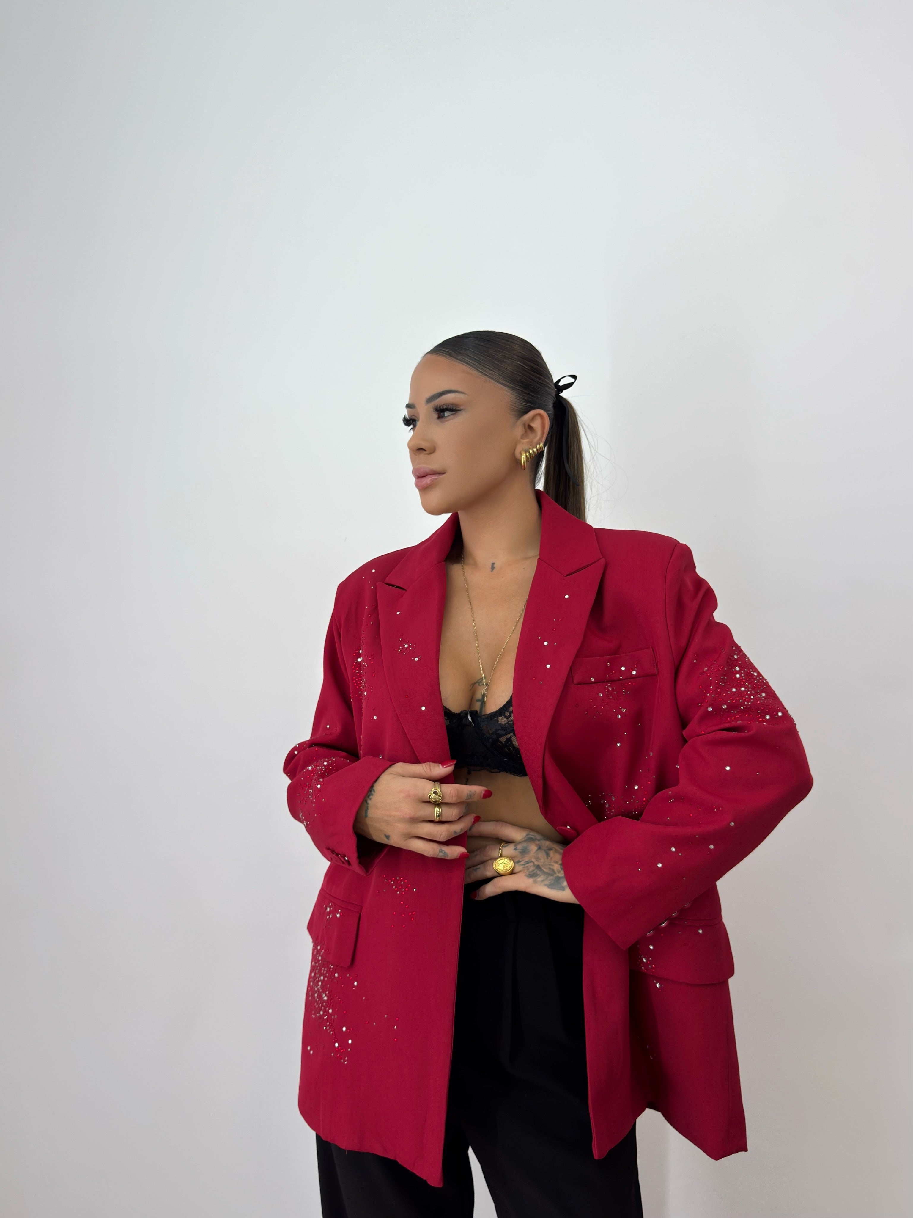 BLAZER OVER PREMIUM RED SHINNY