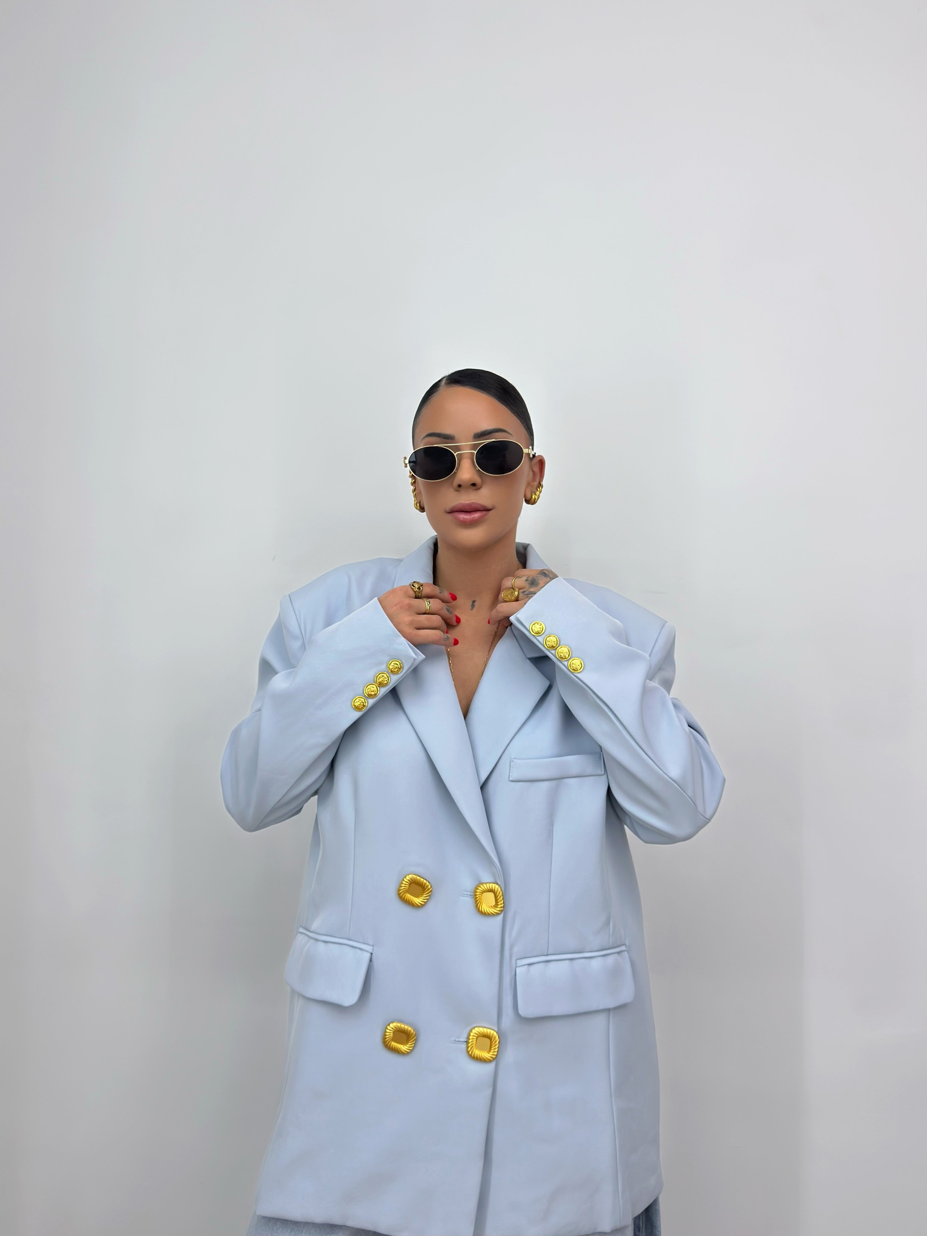 BLAZER OVER PREMIUM BUCKLE BLUE