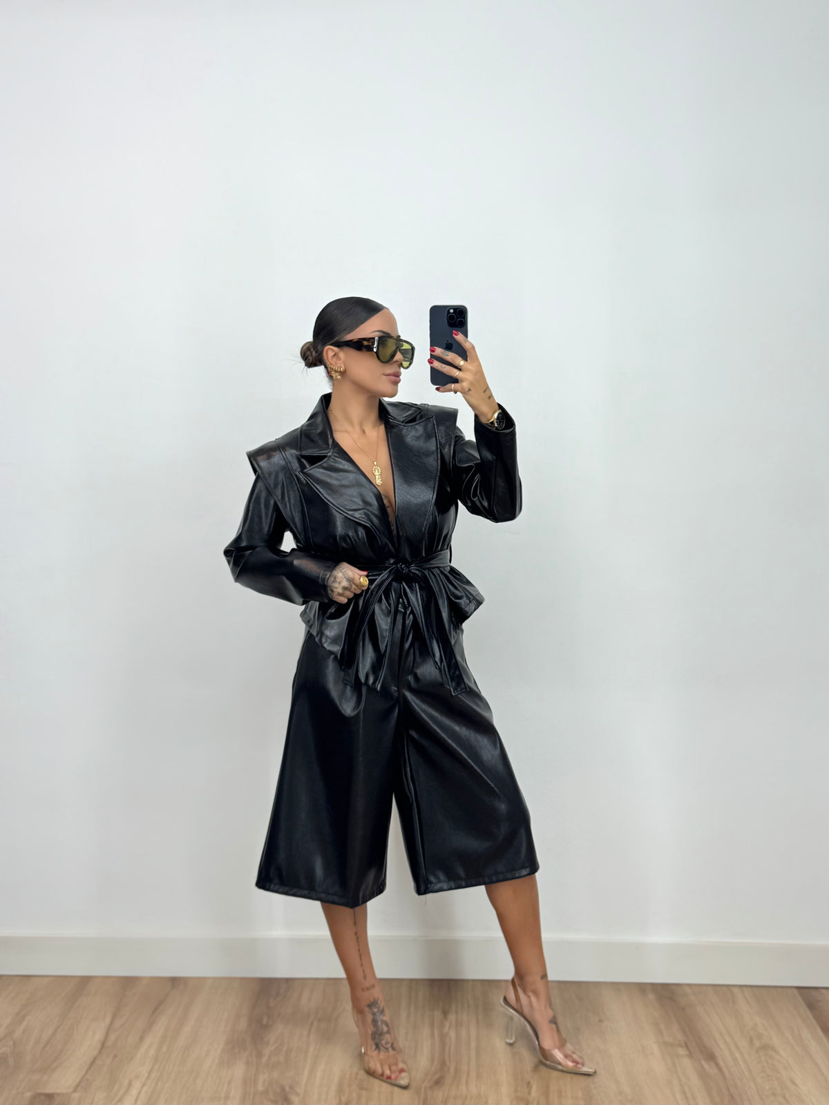 BERMUDA ECO PIEL BLACK